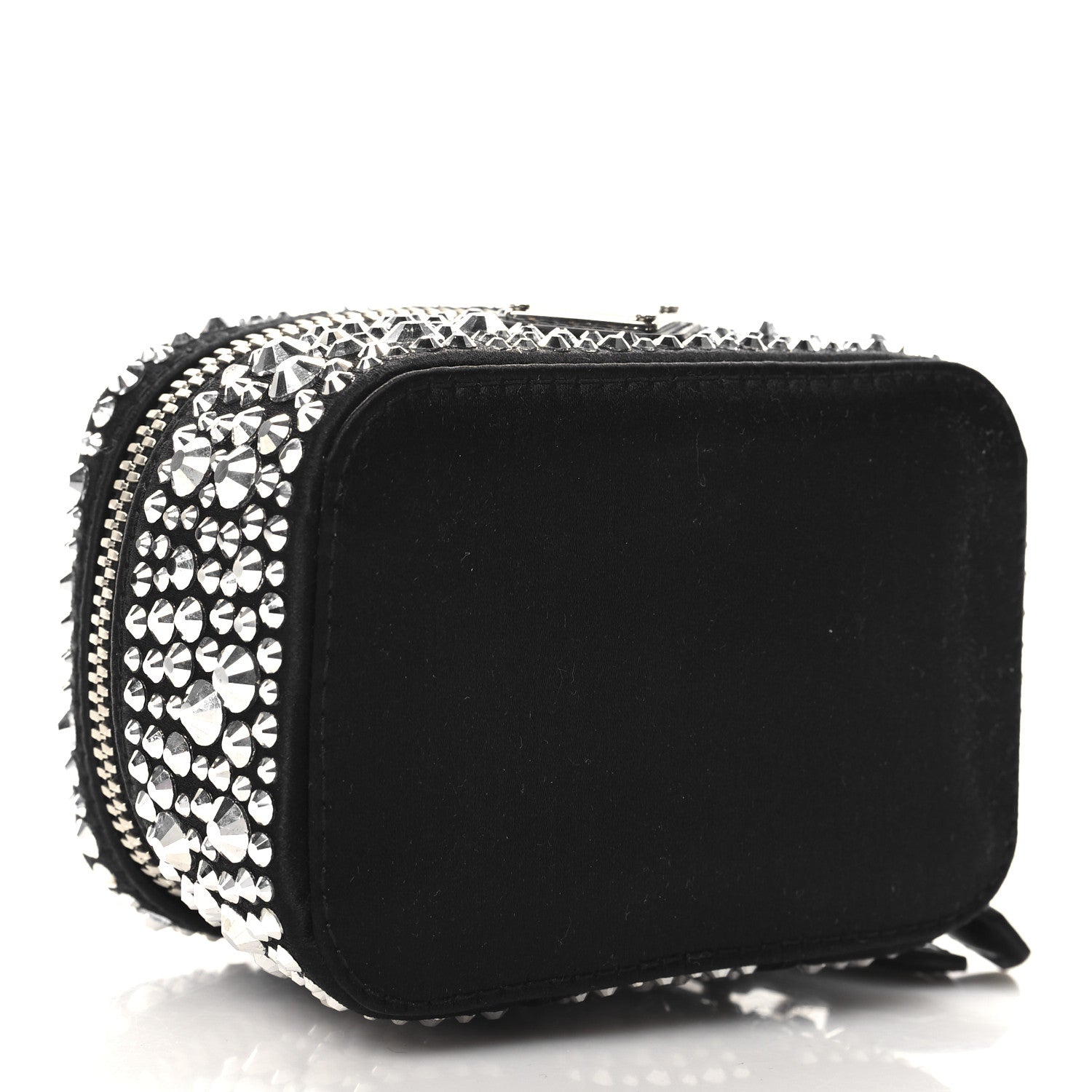 Satin Crystal Degrade Jewelry Beauty Case Metal