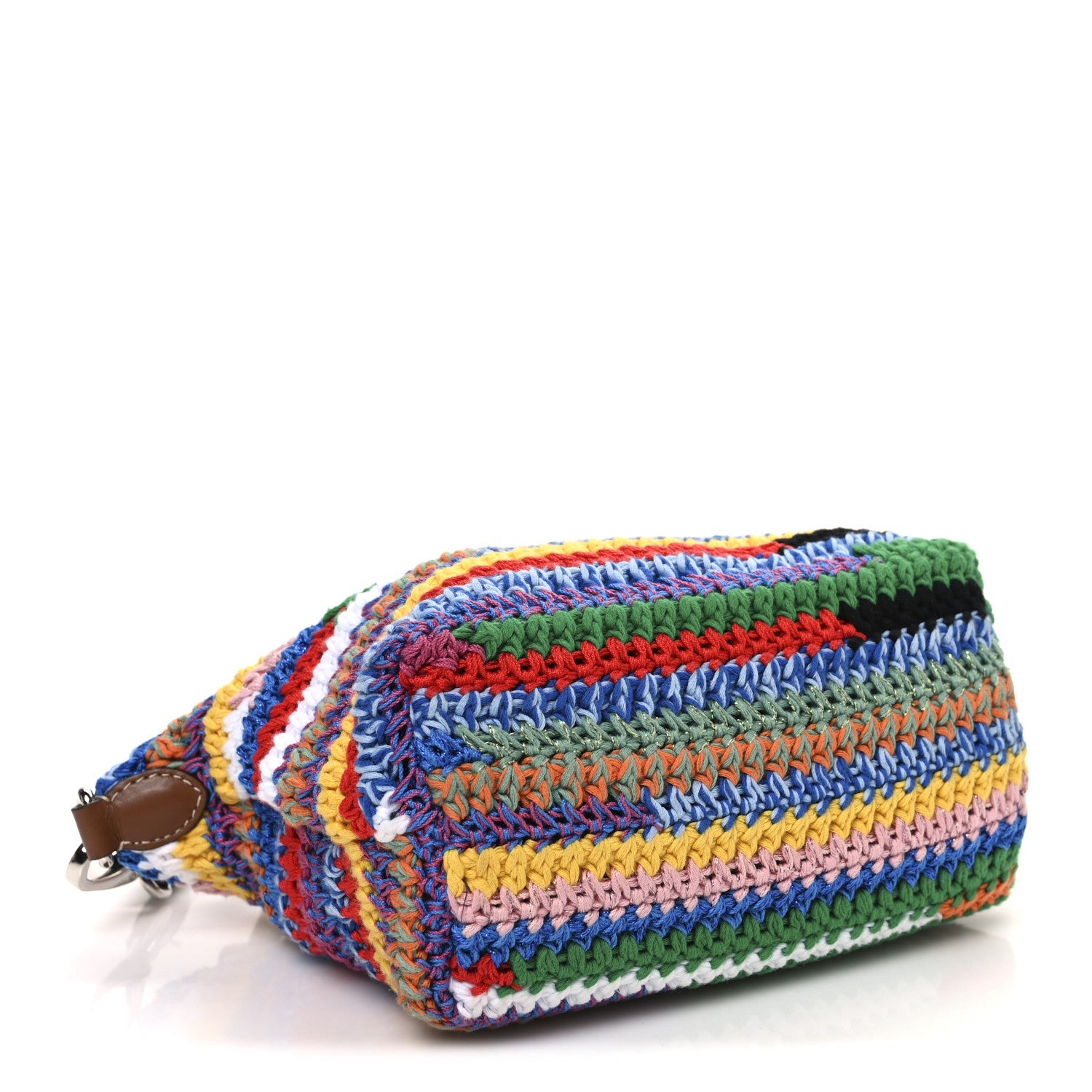 Fabric Crochet Pouch Multicolor