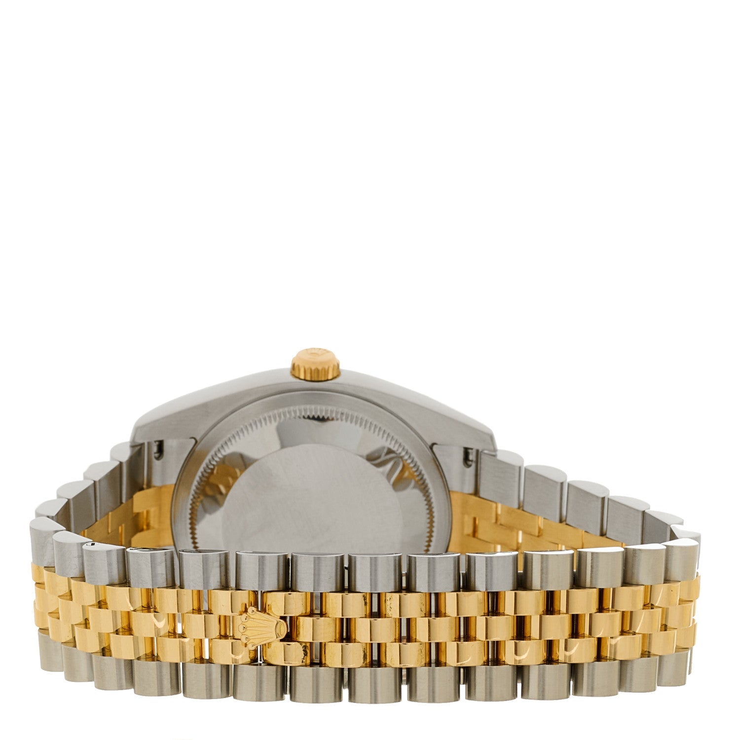 Stainless Steel 18K Yellow Gold 36mm Oyster Perpetual Datejust Watch Silver Texudo 116233