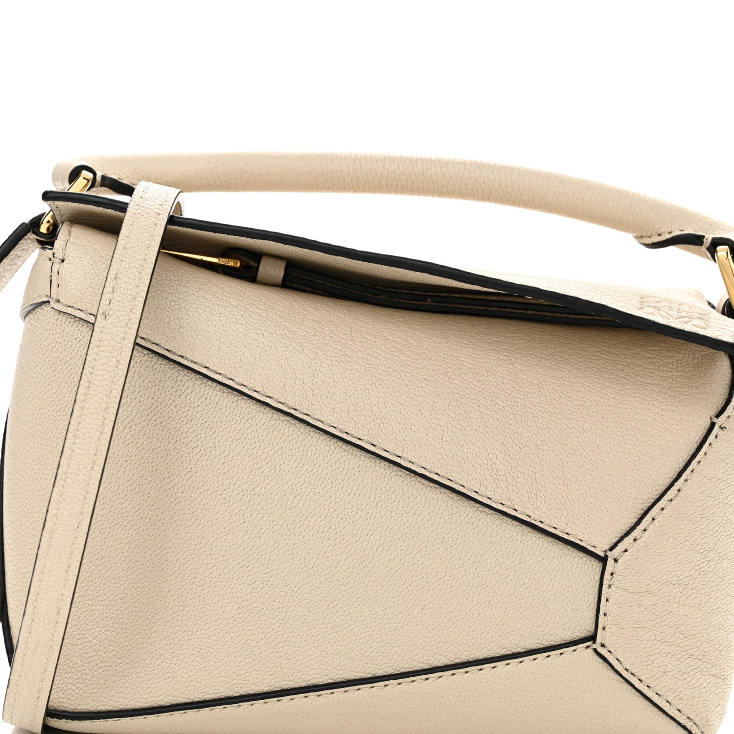 Calfskin Mini Puzzle Edge Bag Piedra
