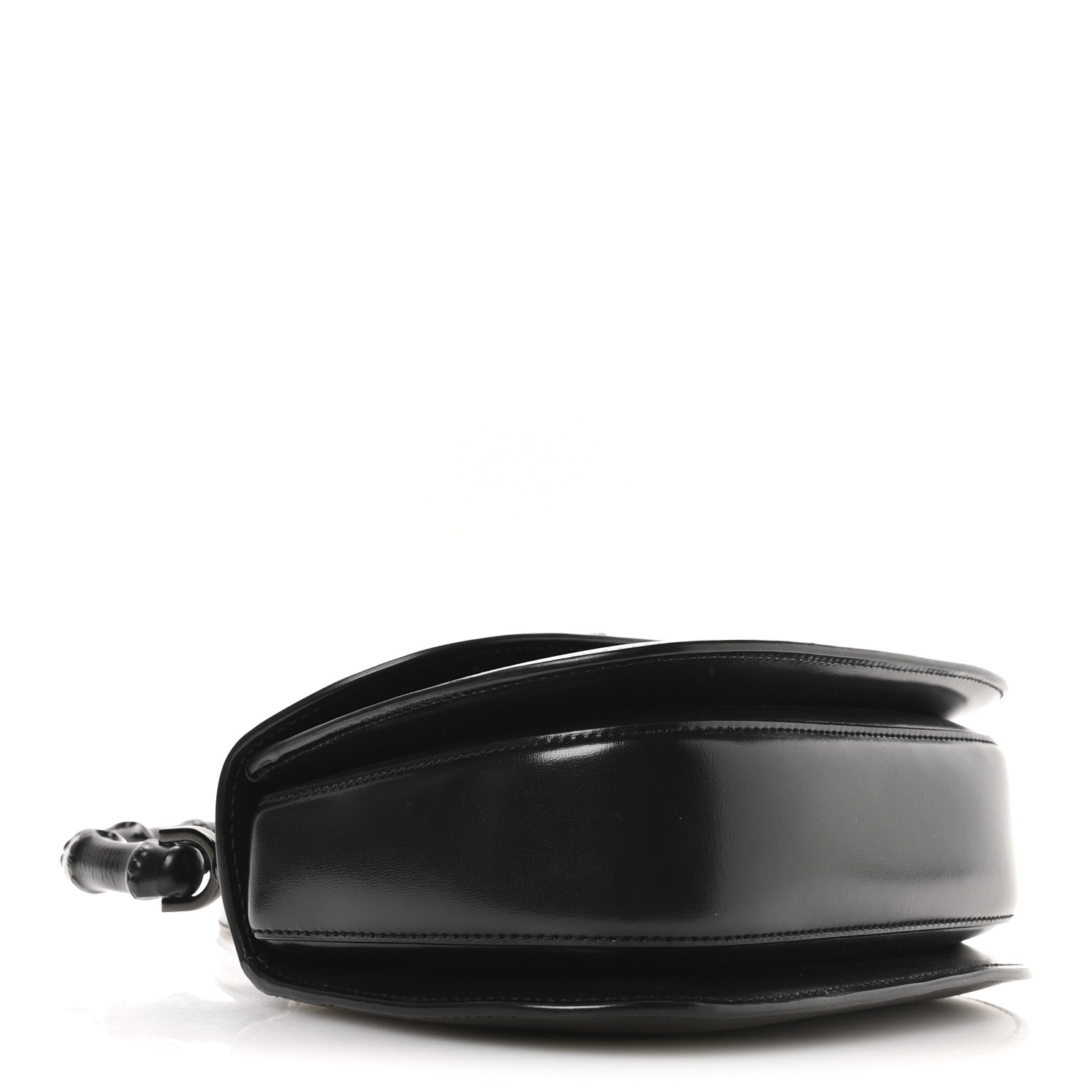 Boarded Dyana Lux Calfskin Web Monochrome Small Bamboo 1947 Top Handle Bag Black