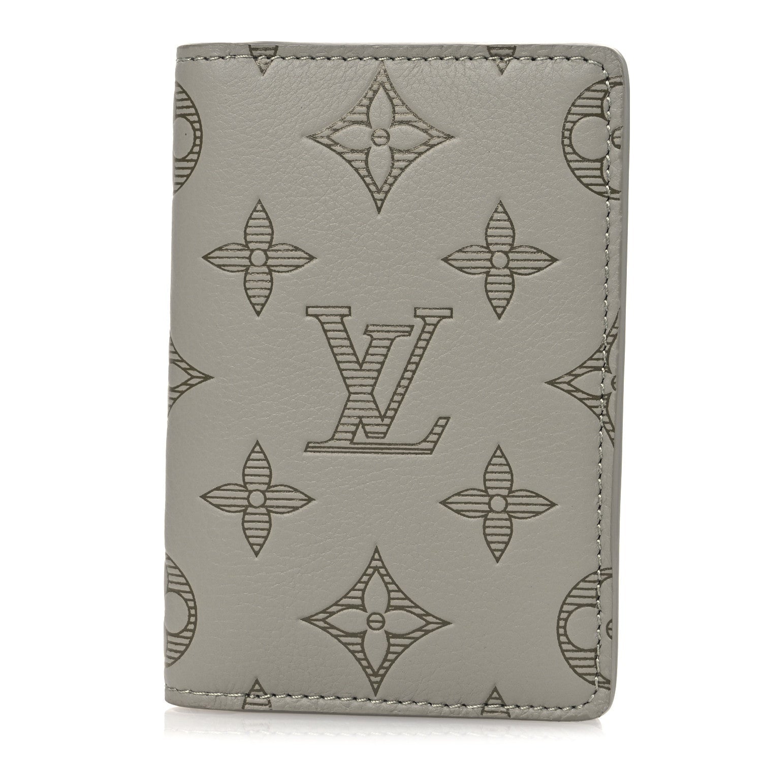 Calfskin Monogram Shadow Pocket Organizer Sand