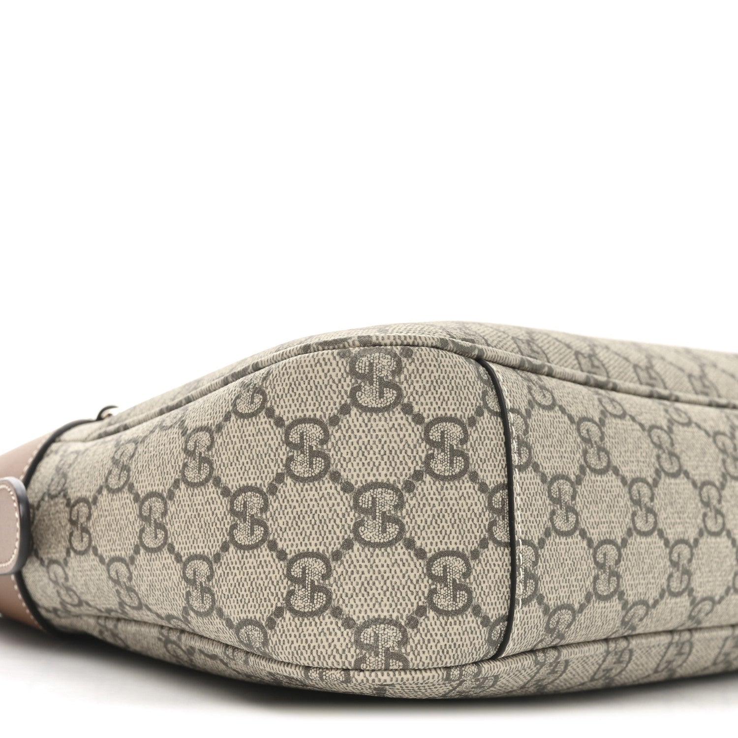 GG Supreme Monogram Emblem Medium Shoulder Bag Beige Ebony Sundial