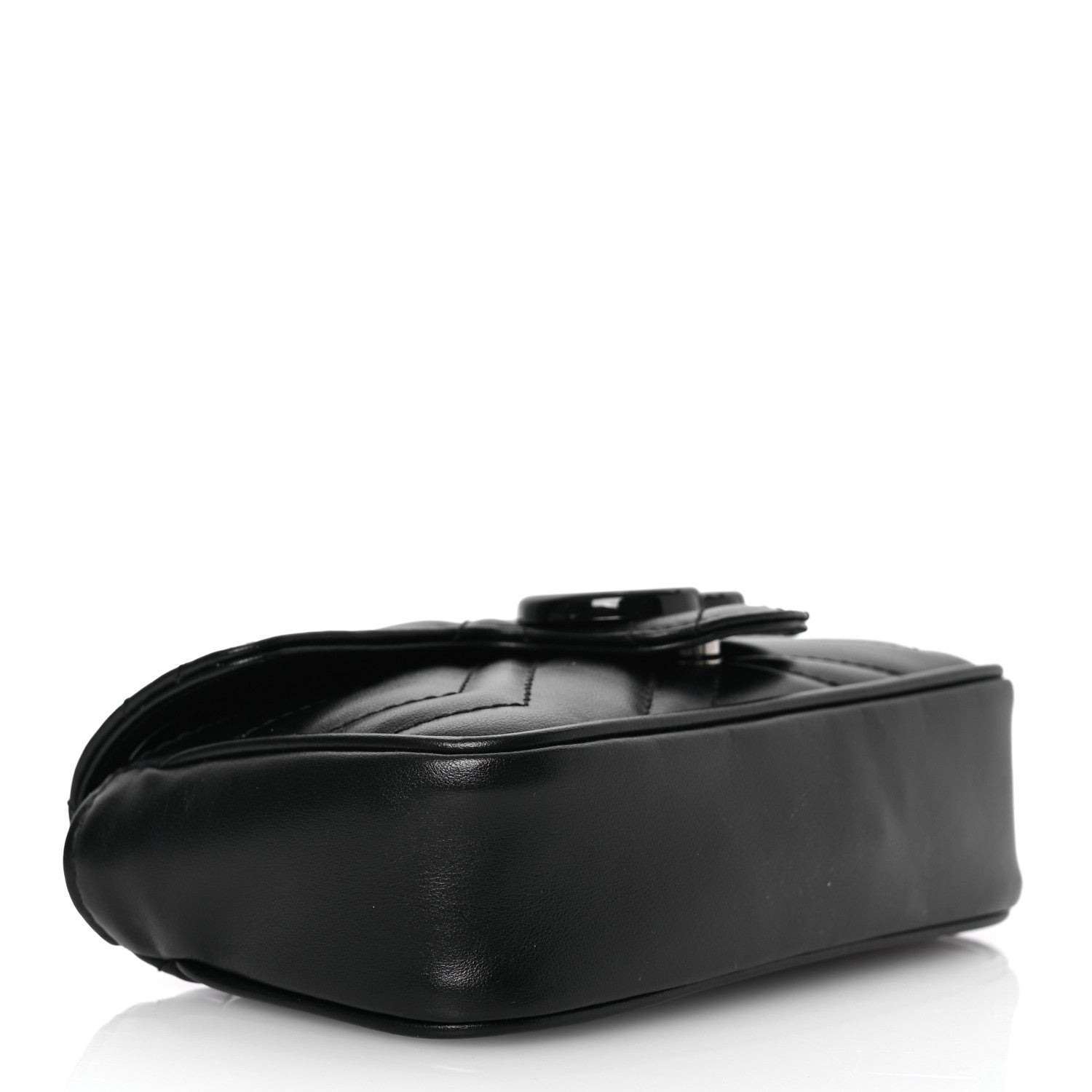 Calfskin Matelasse Monochrome GG Marmont Chain Belt Bag Black