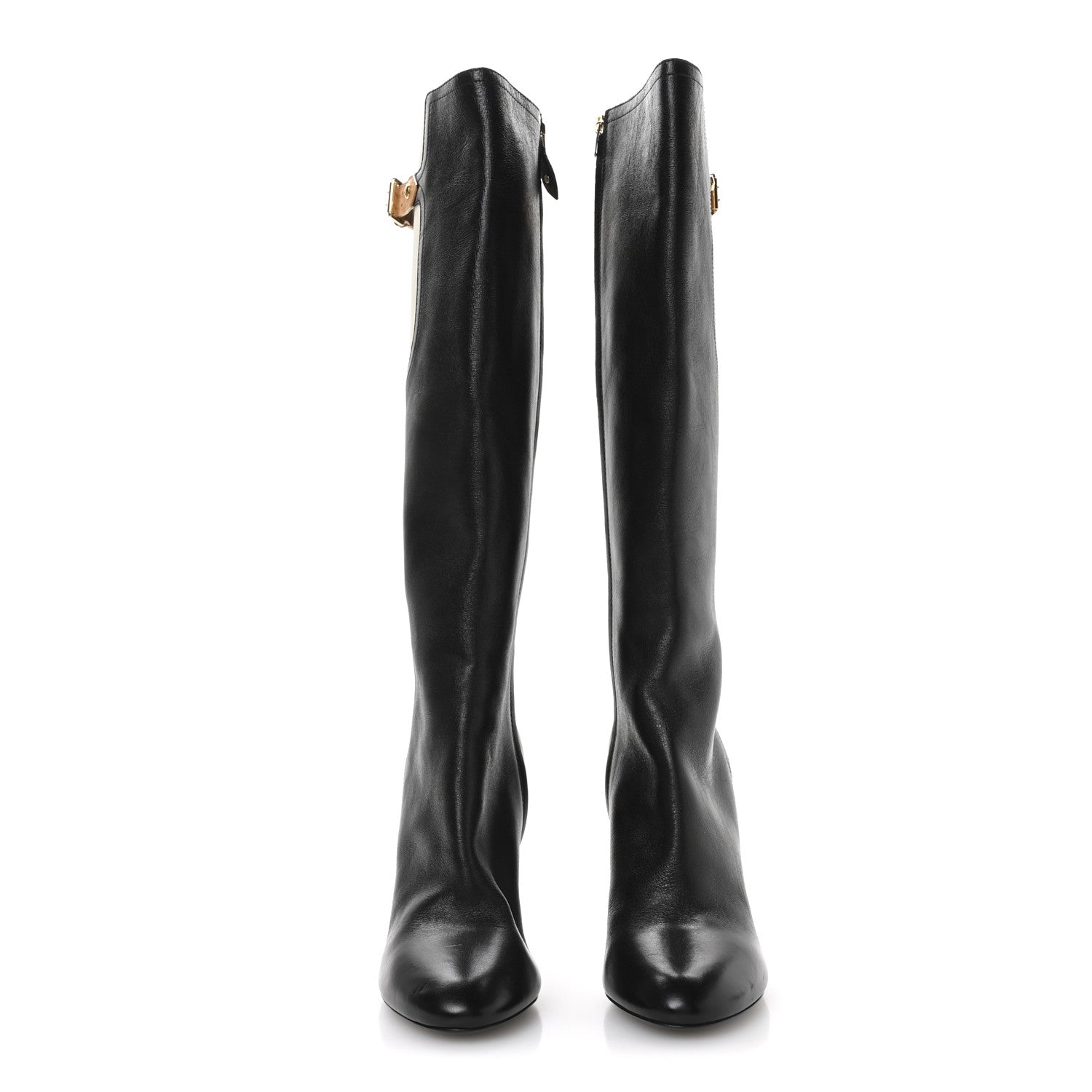 Calfskin Silhouette High Boots 40 Black