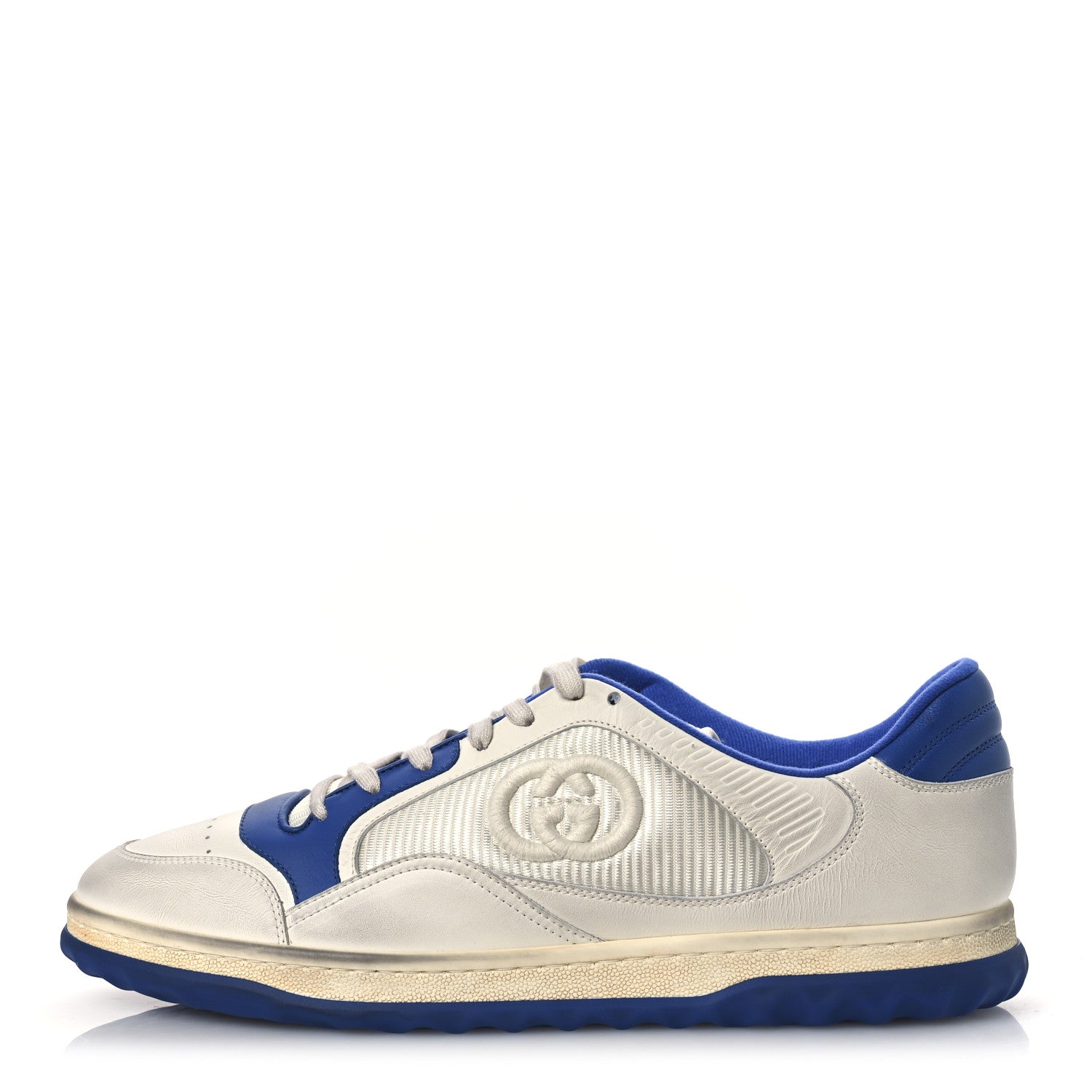 Dali Soft Calfskin Mens Mac80 Sneakers 11.5 Off White Blue