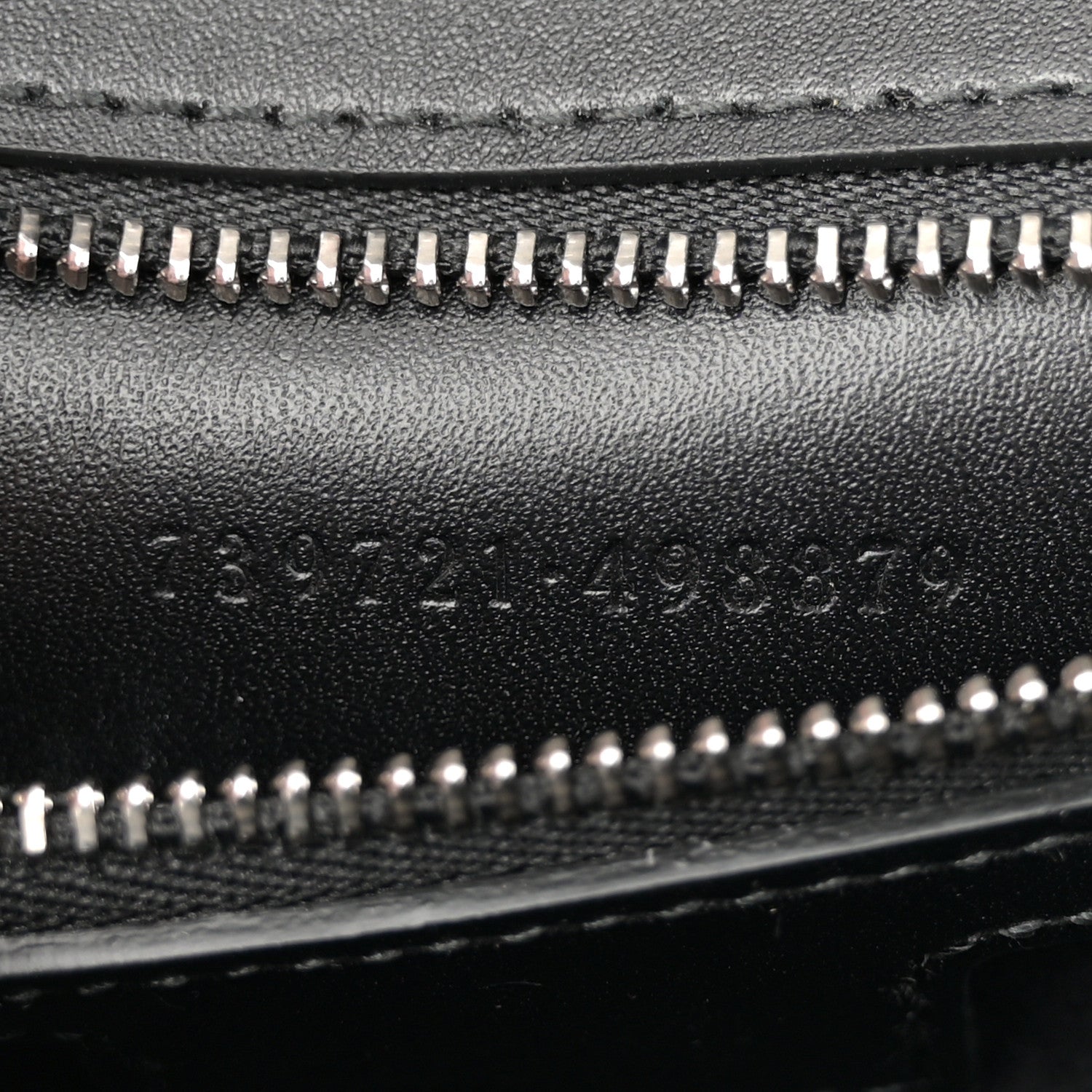 Senna Calfskin Lines Petite GG Top Handle Shoulder Bag Black Mystic White