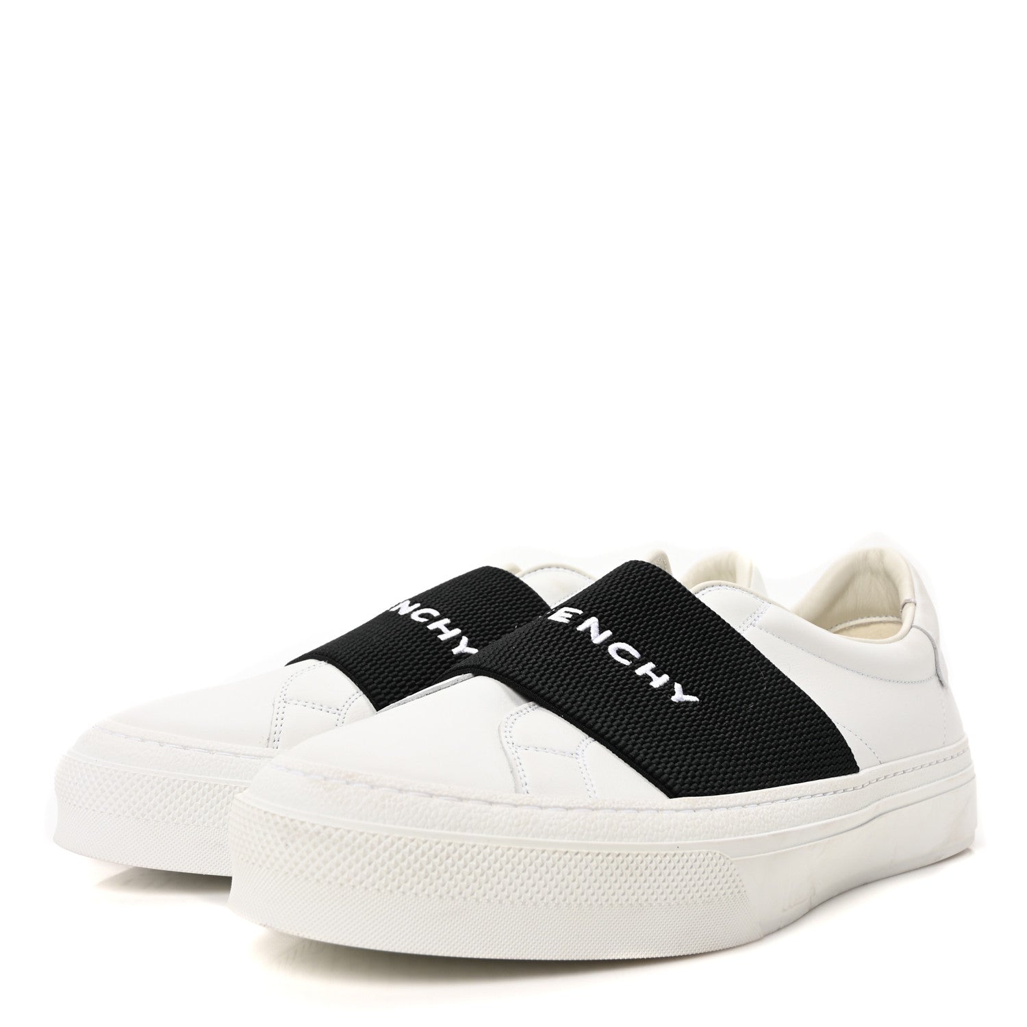 Calfskin Band Logo Mens Urban Street Sneakers 42 White Black