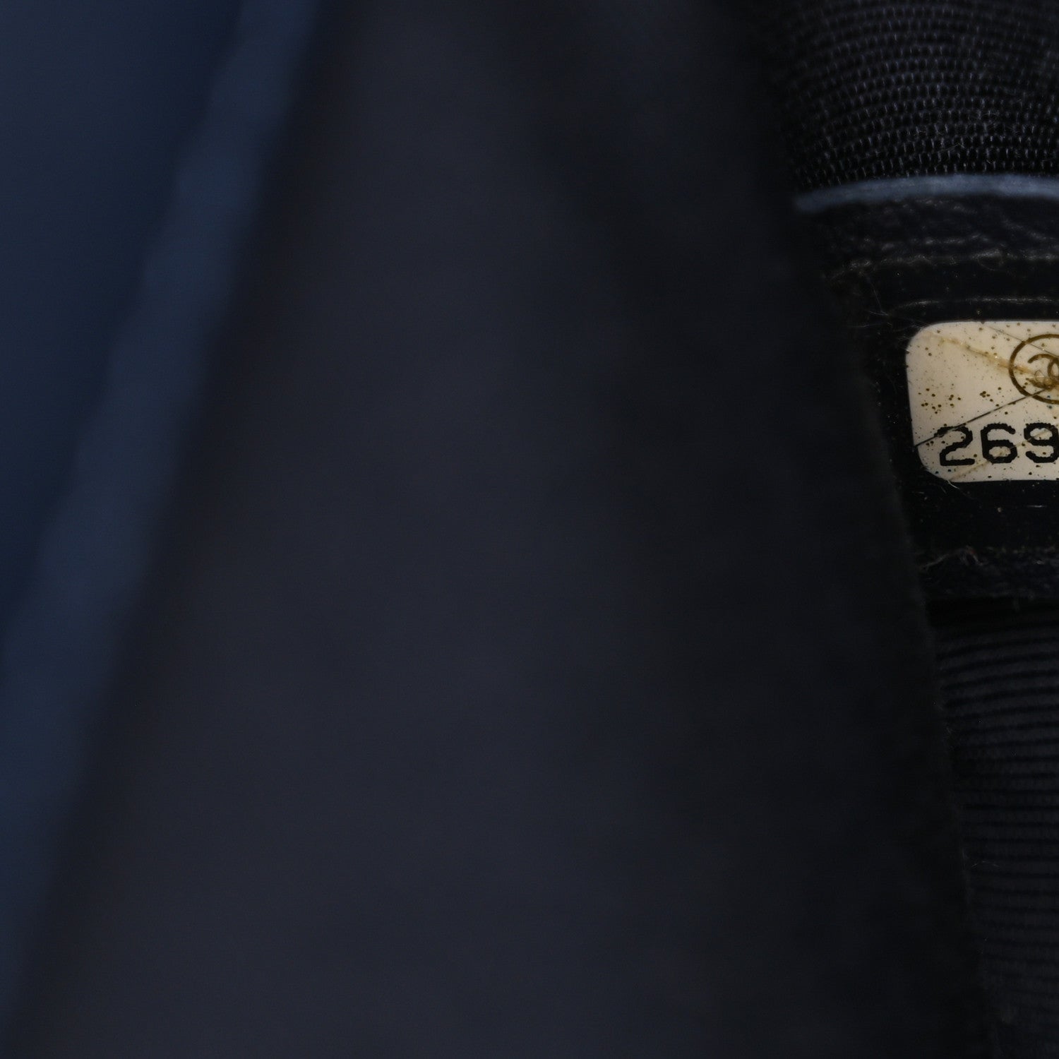 Calfskin Chevron Quilted Braided Small Boy Flap White Navy