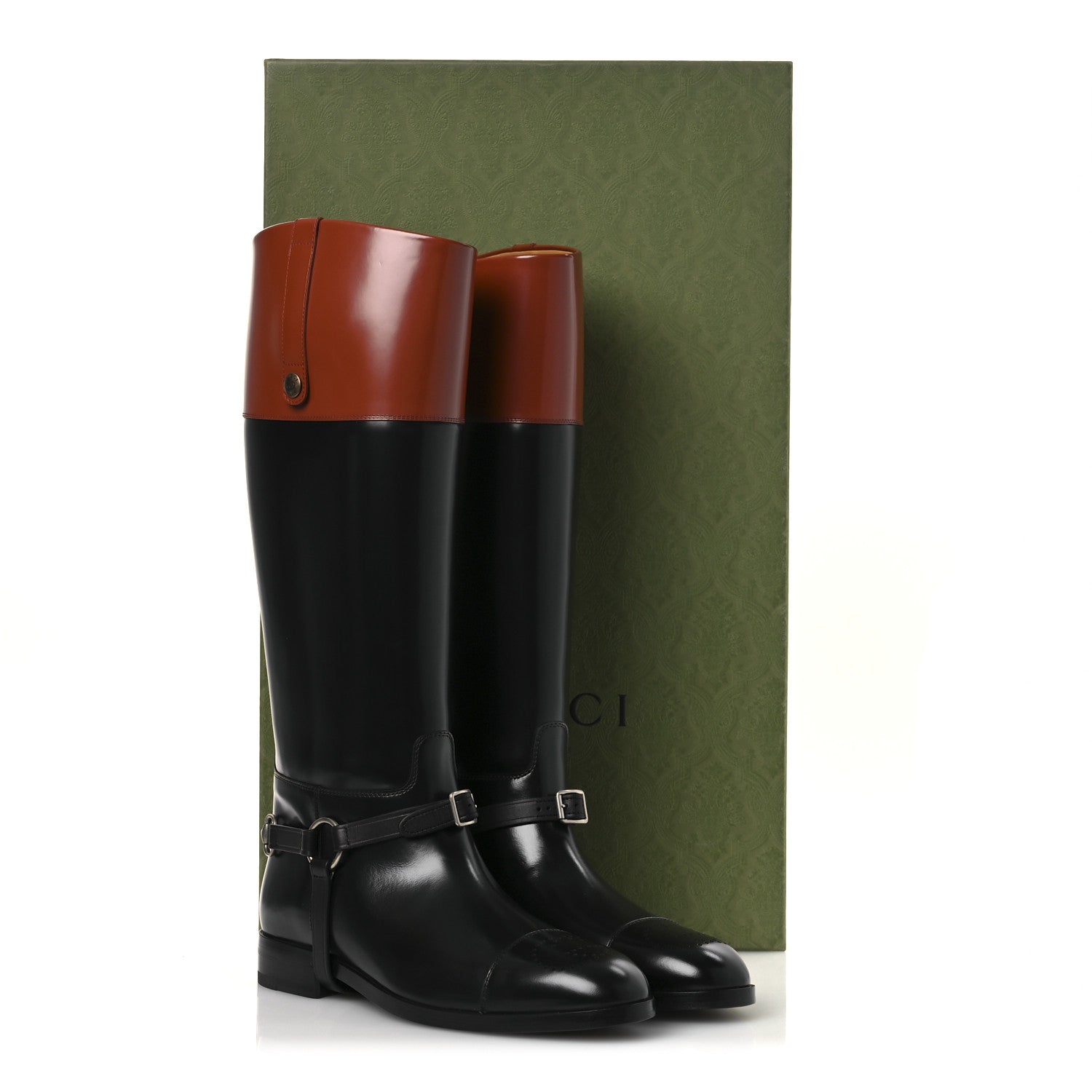 Cordovan Lux Mens Zelda Harness Riding Boots 10.5 Black Amber Honey