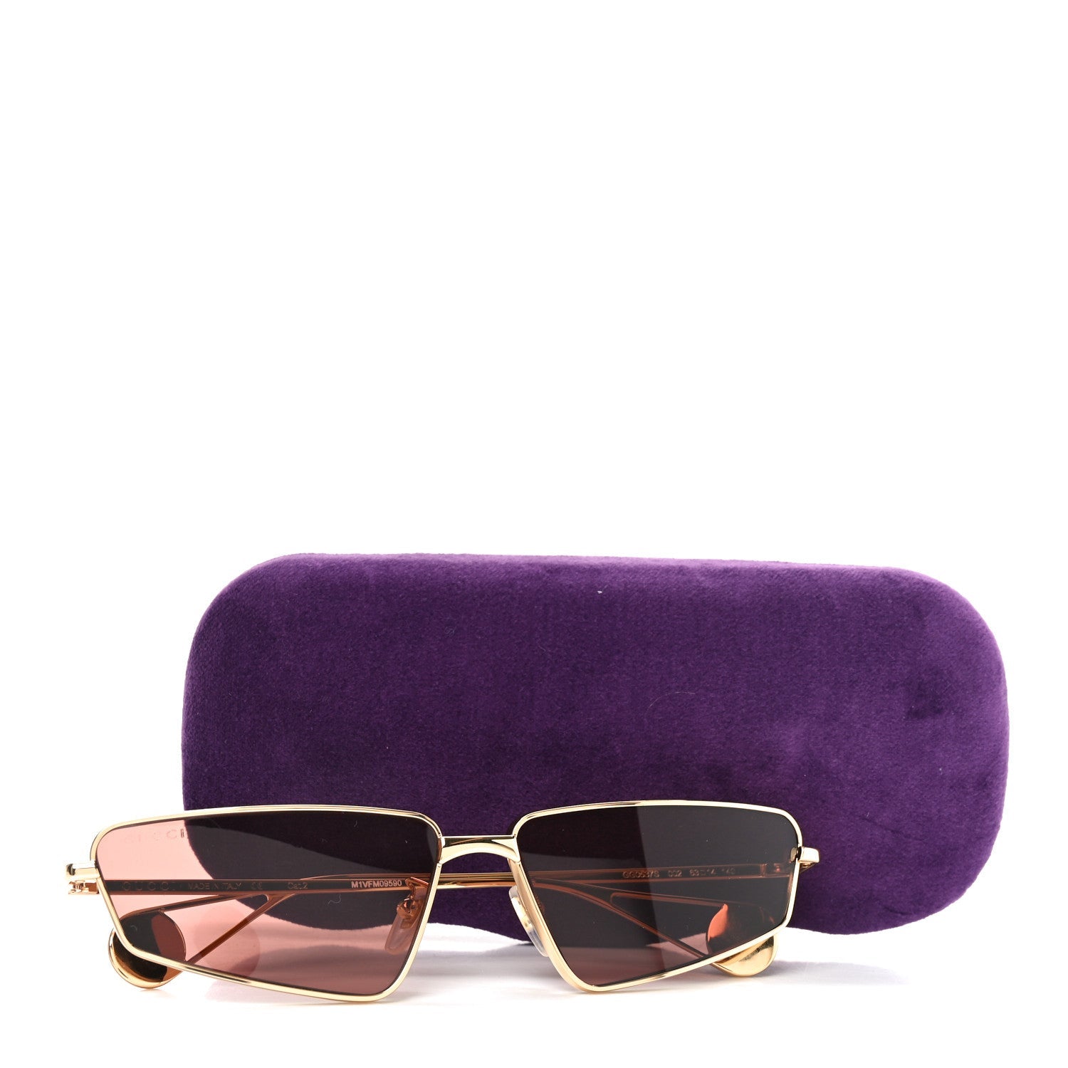 Metal Cat Eye Sunglasses GG0537S Gold Red