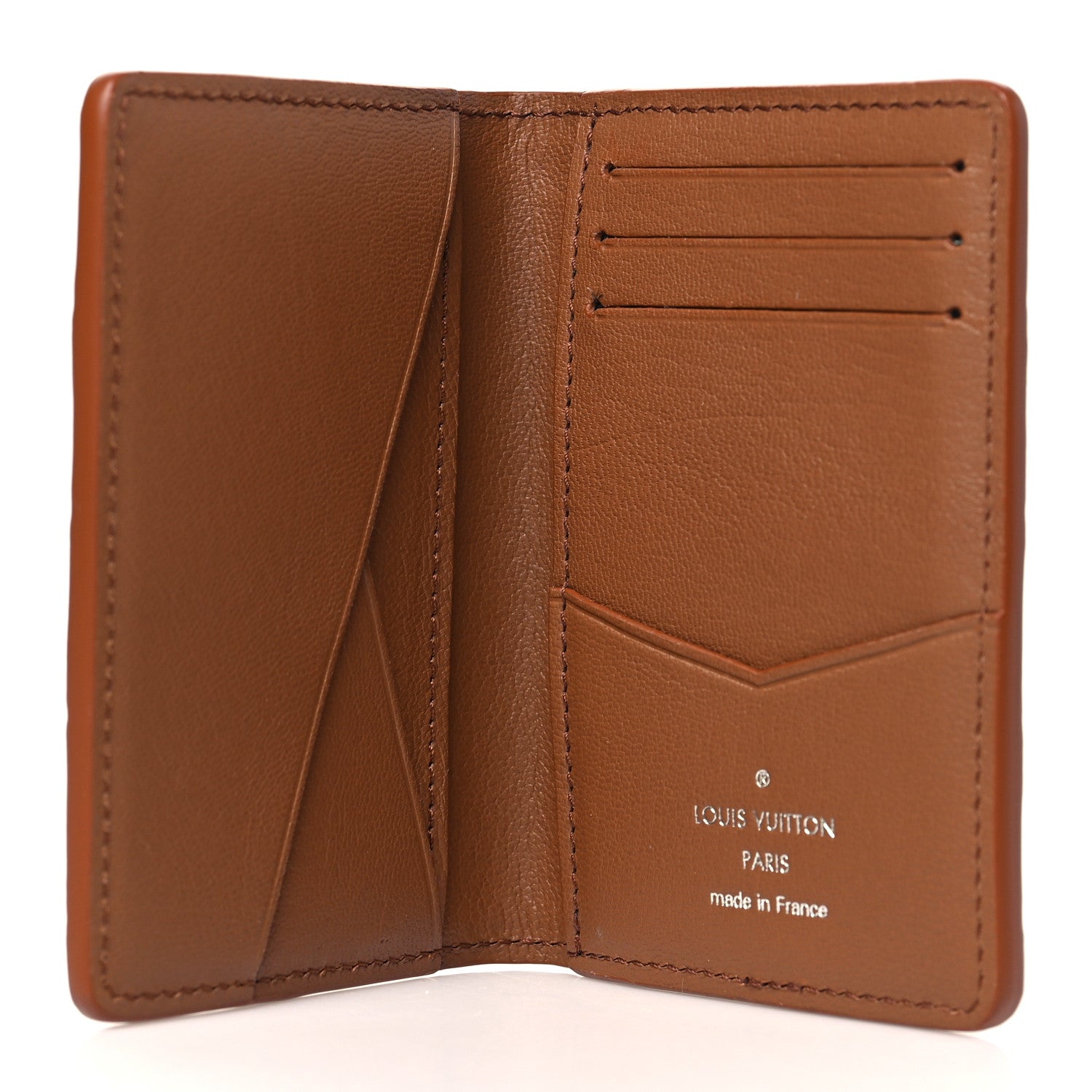 Crocodile Pocket Organizer Cognac