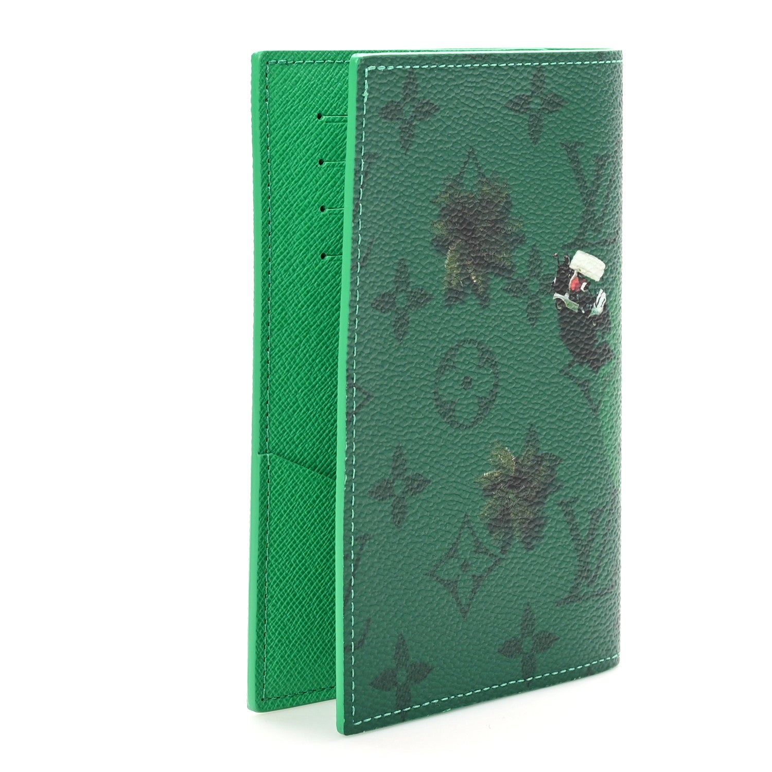 Monogram Sports Passport Cover Golf Green