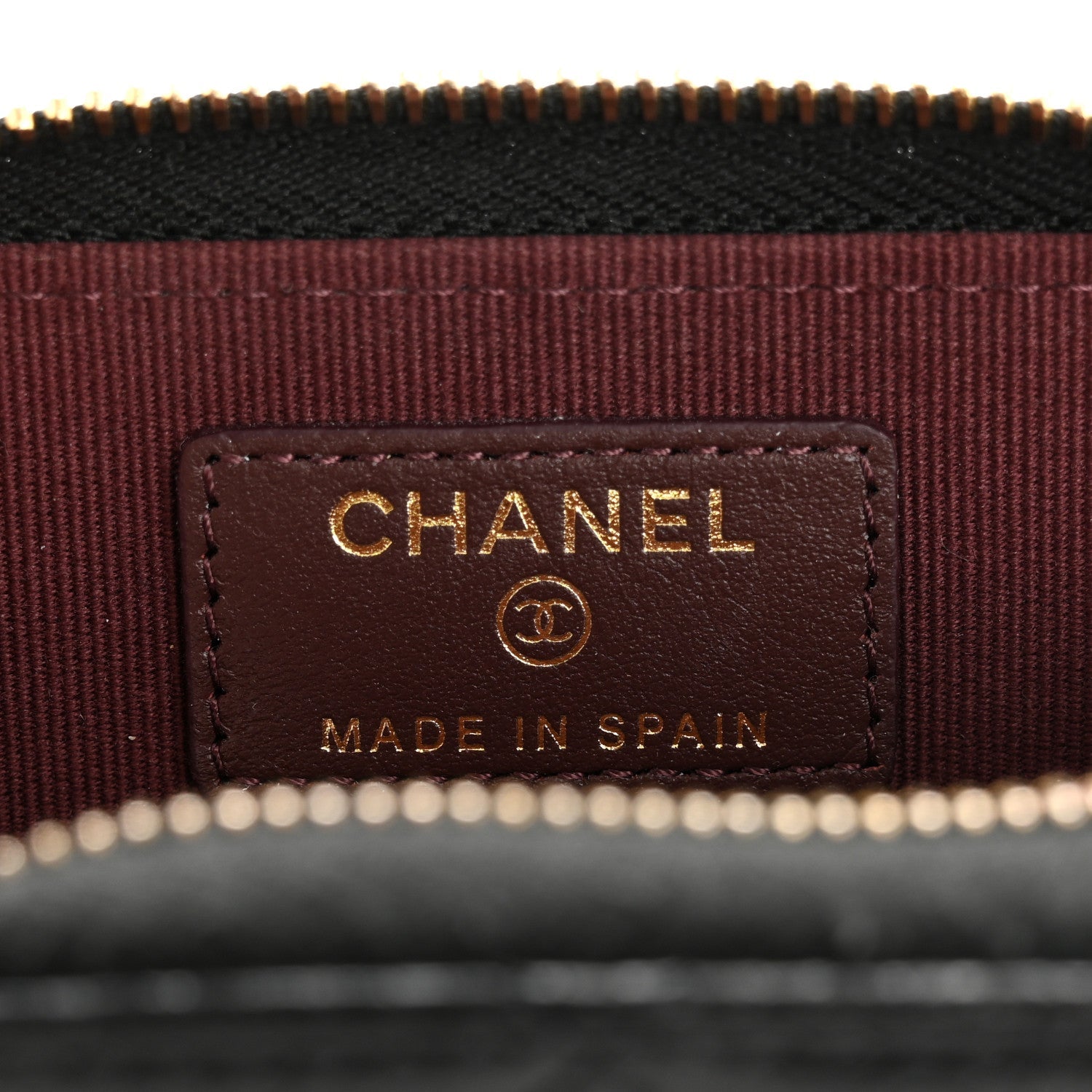 Caviar Quilted Zip Coin Purse Black