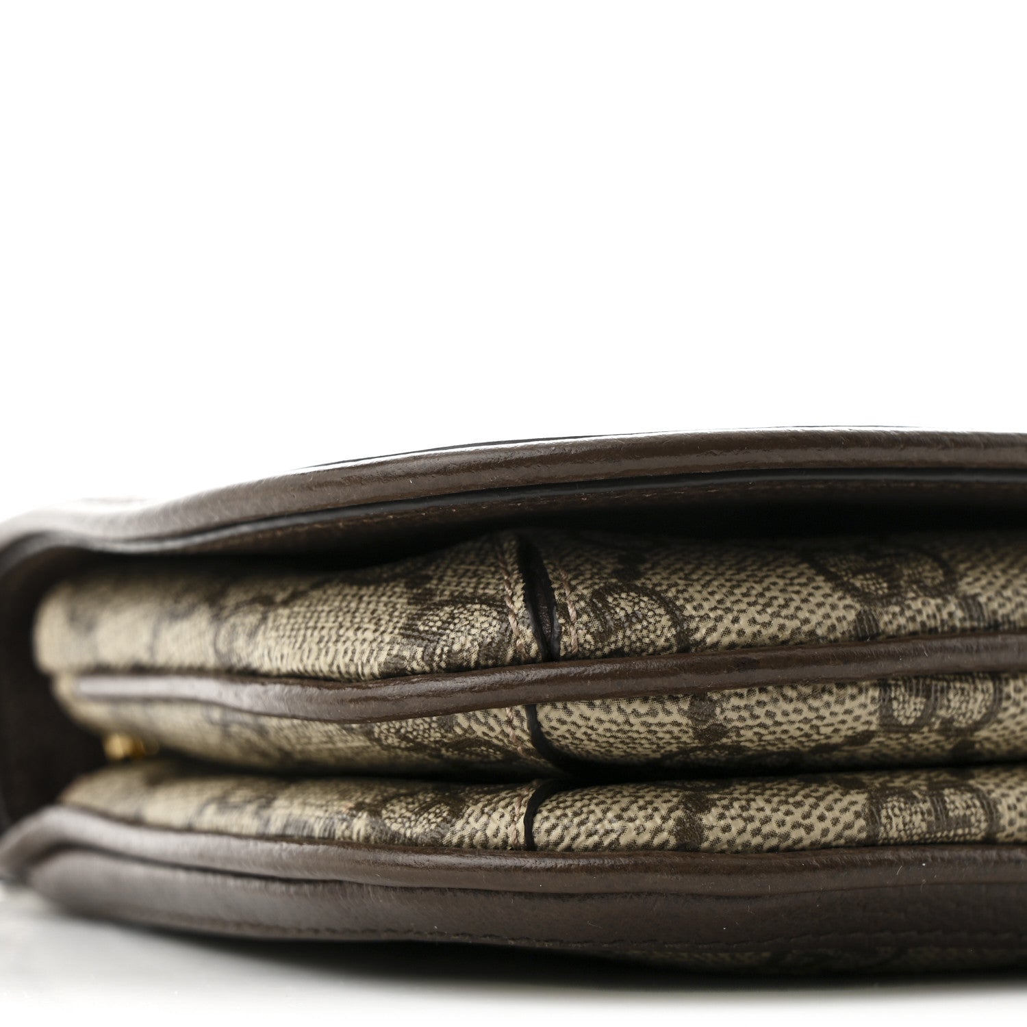 GG Supreme Monogram Textured Dollar Calfskin Mini Blondie Chain Shoulder Flap Bag Beige Ebony New Acero