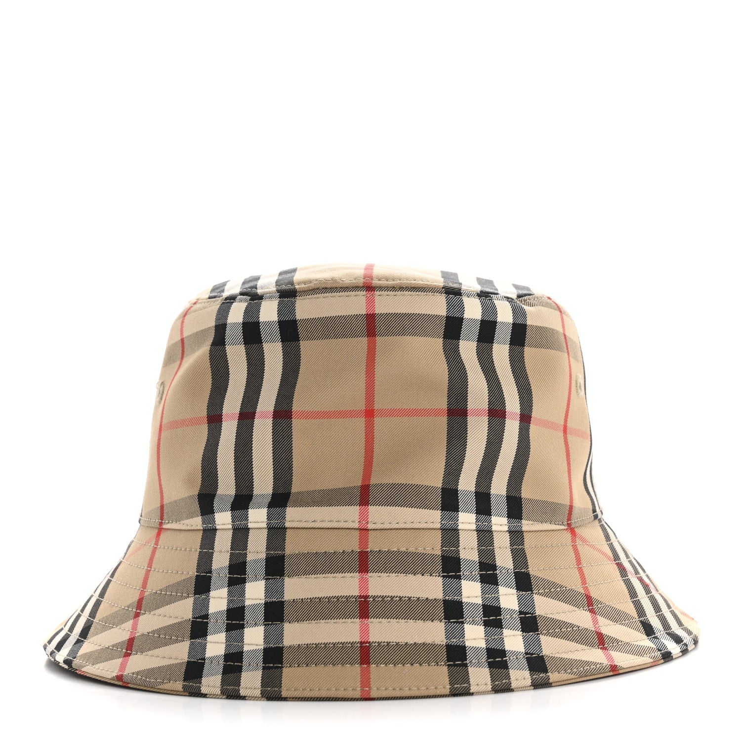 Technical Cotton Vintage Check Bucket Hat S Archive Beige