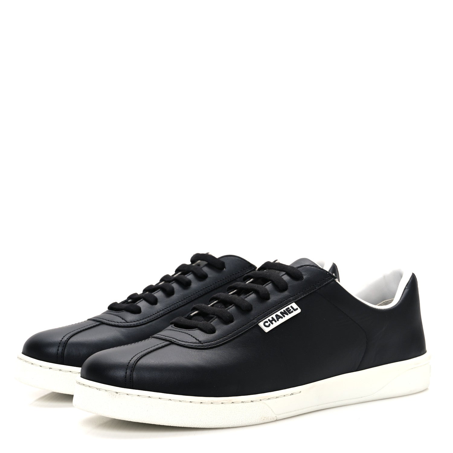 Calfskin CC Mens Sneakers 44 Black