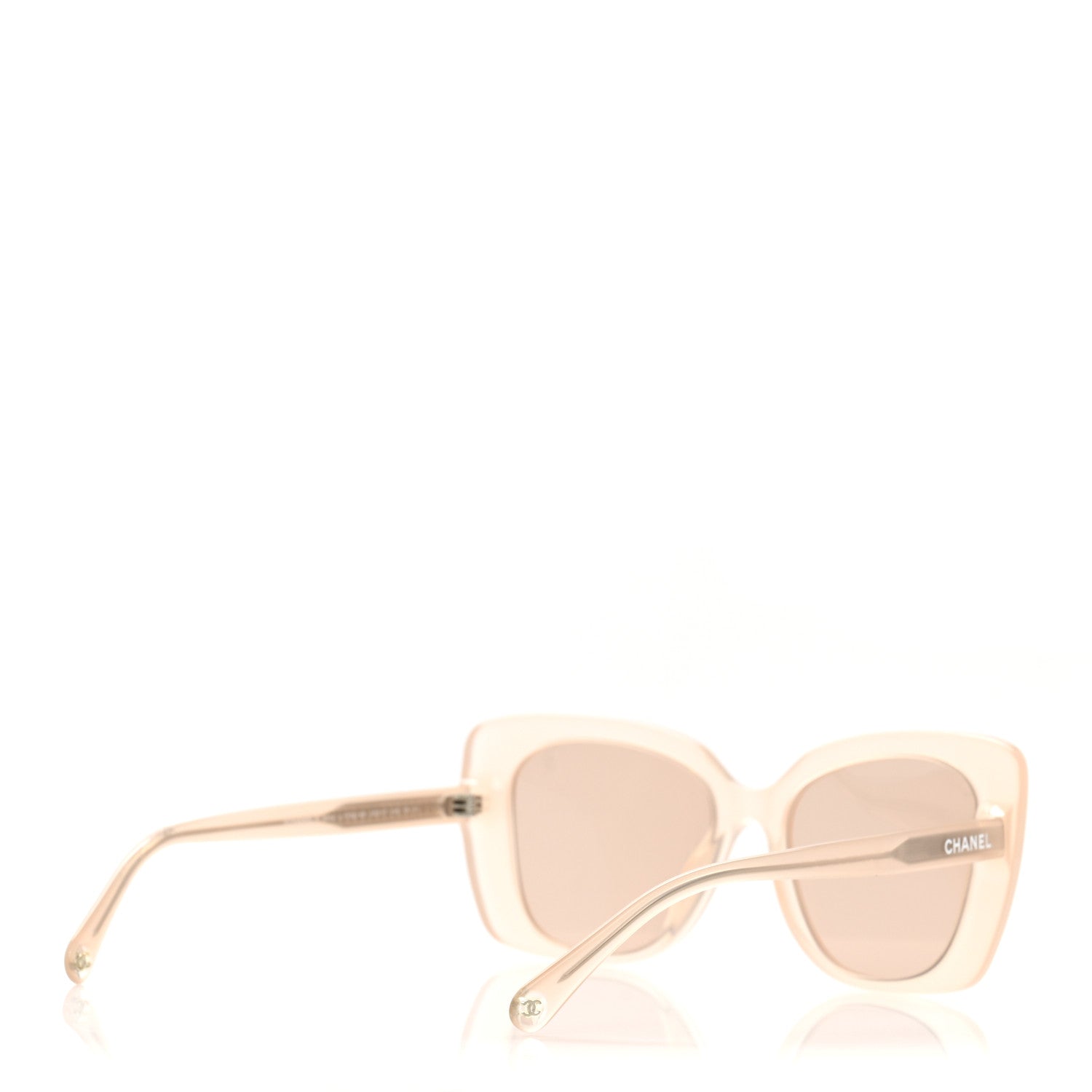 Acetate Rectangle Sunglasses 5504 Light Pink