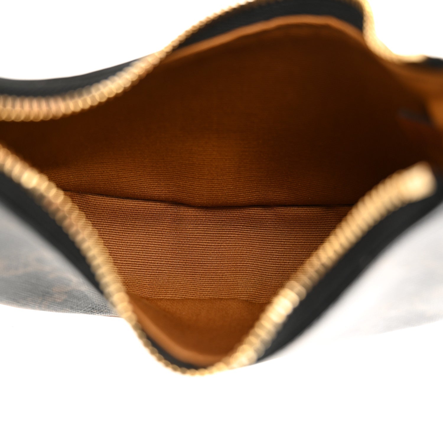 Canvas Calfskin Mini Ava Triomphe Shoulder Bag Tan