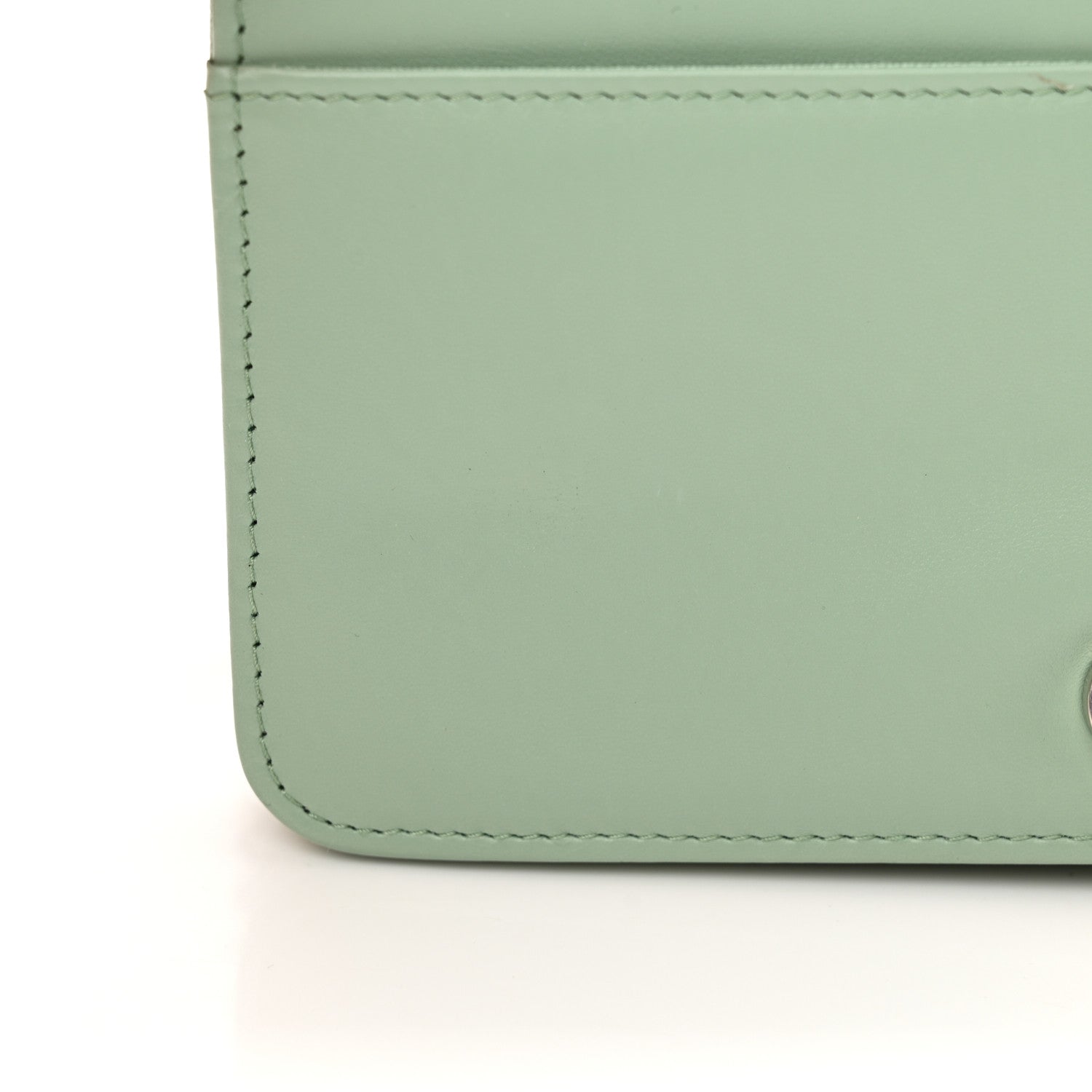 Caviar Quilted Boy Wallet On Chain WOC Light Green