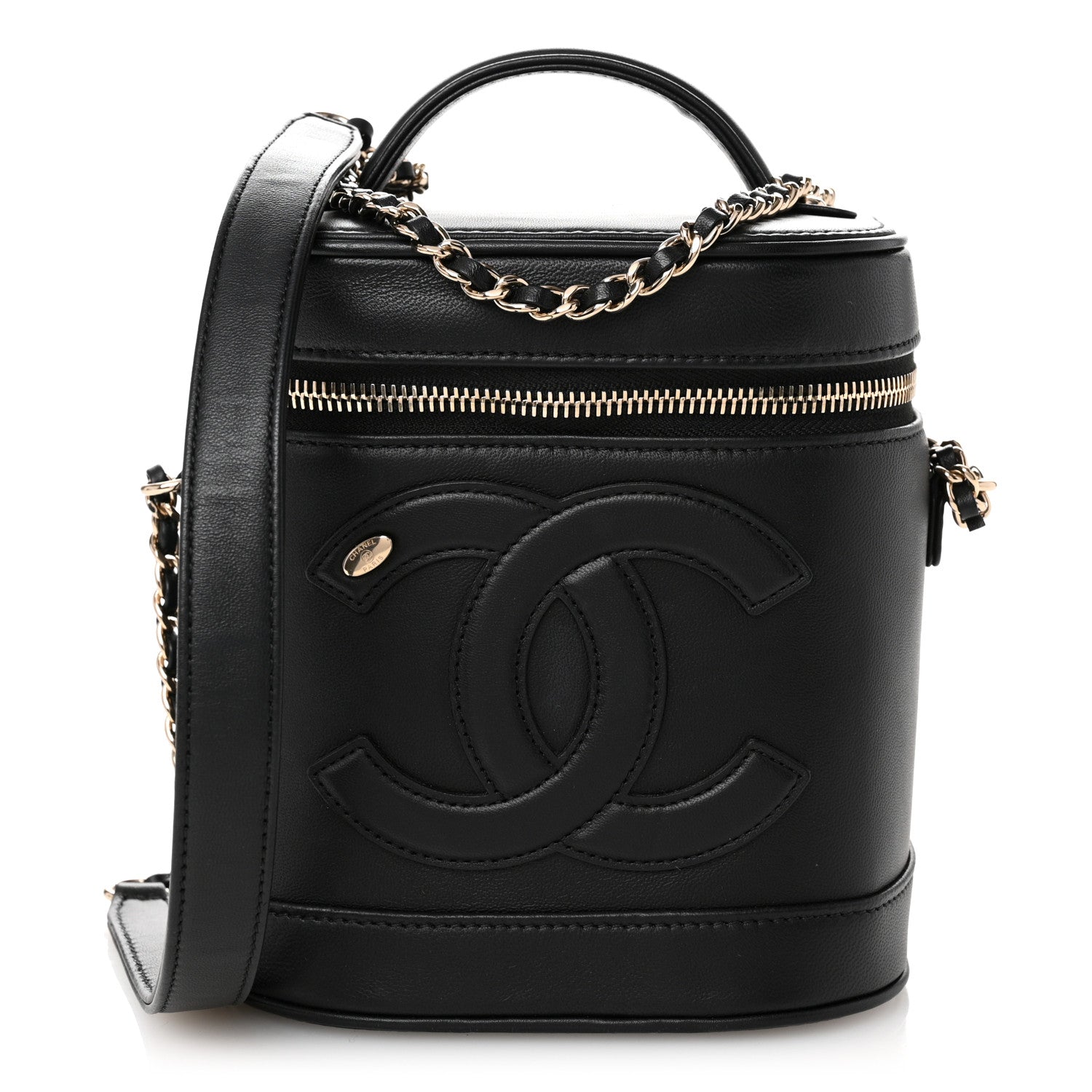 Lambskin Timeless Vanity Cosmetic Case Black