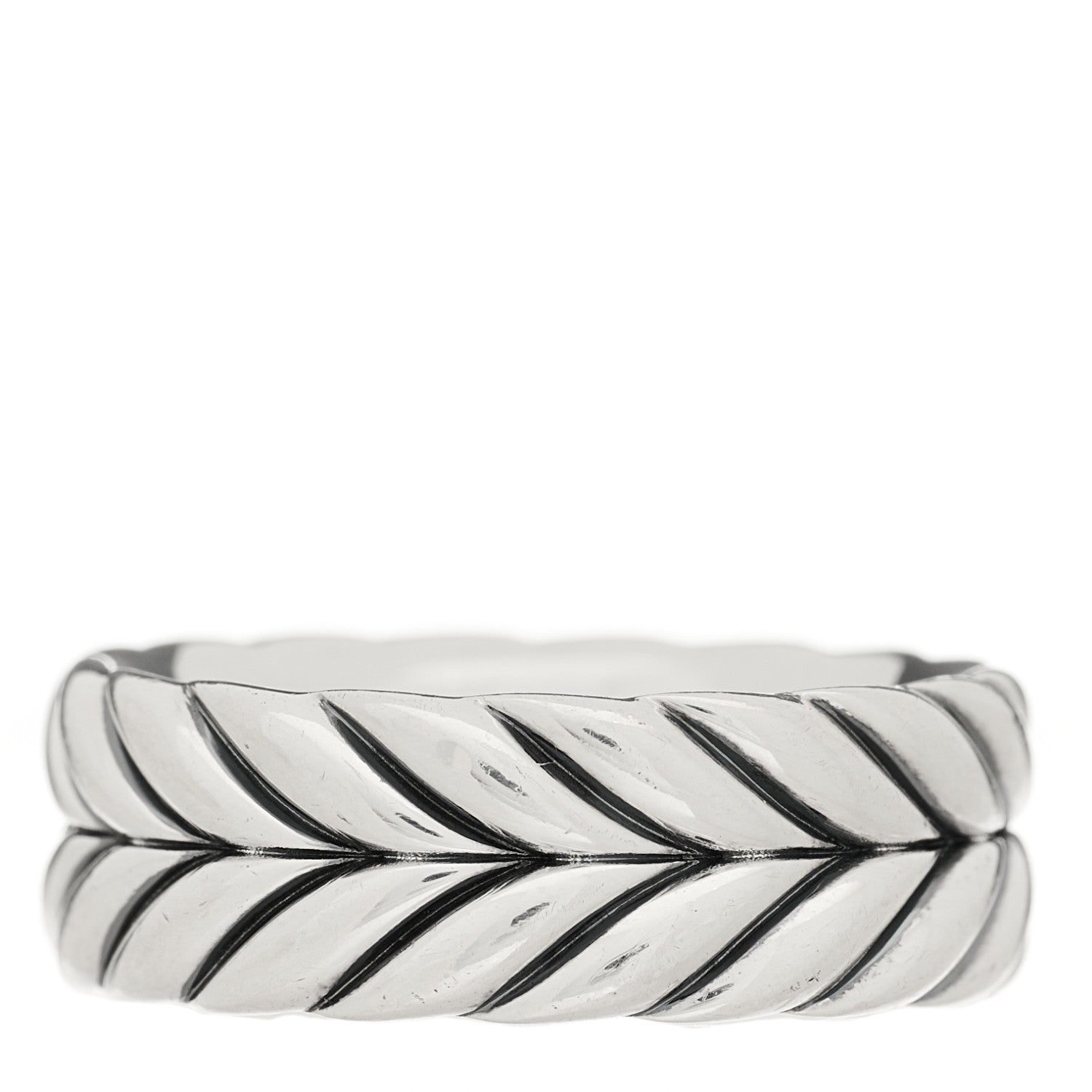 Sterling Silver 9mm Chevron Band Ring 58 8.25