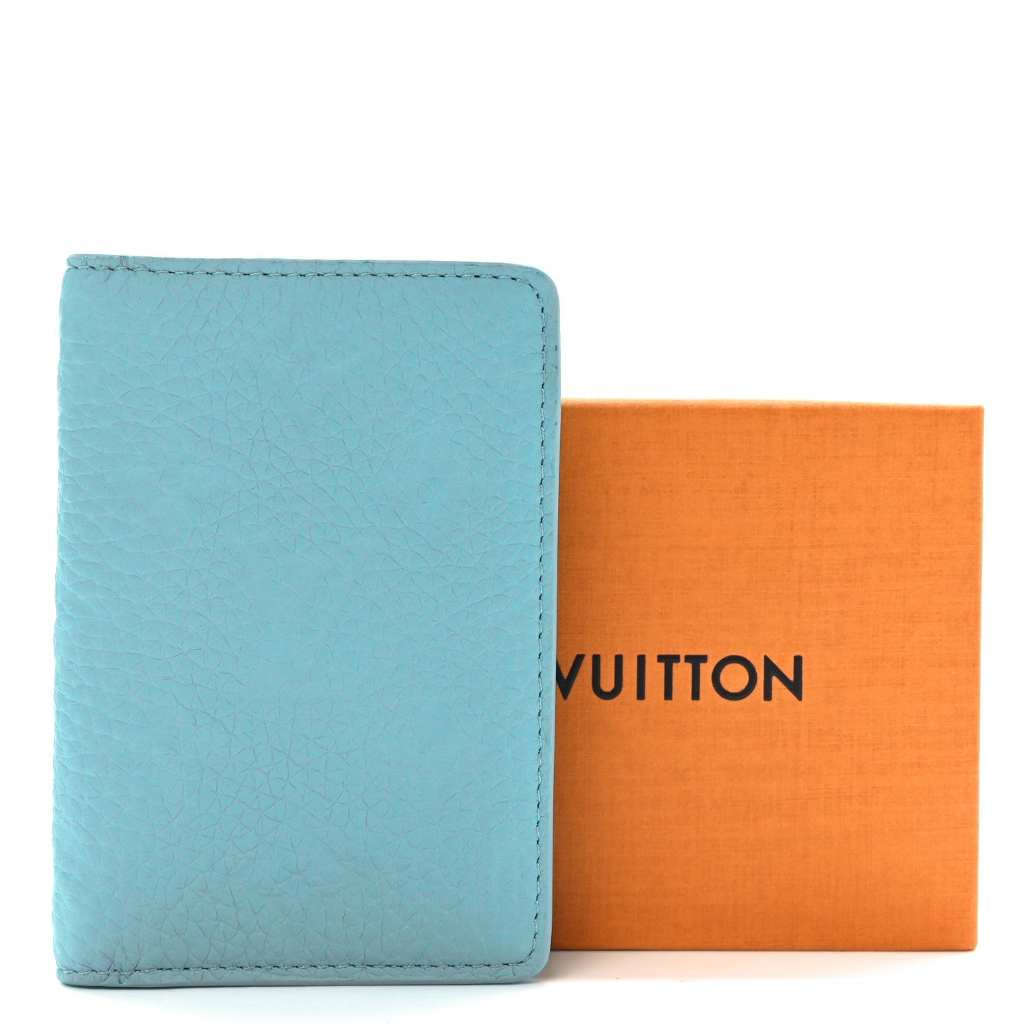 Taurillon Monogram Pocket Organizer Turquoise