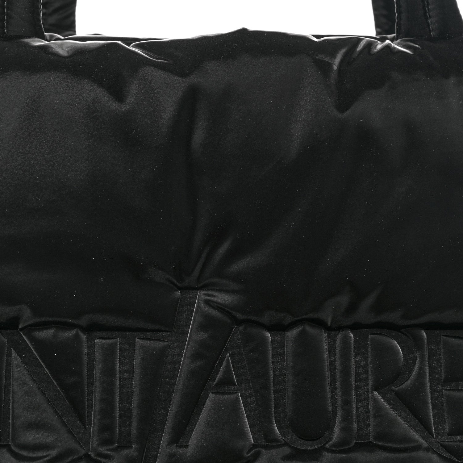 Silktech Canvas Wide Puffer Tote Black