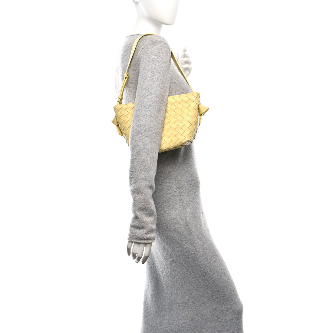 Nappa Intrecciato Tie Shoulder Bag Ice Cream