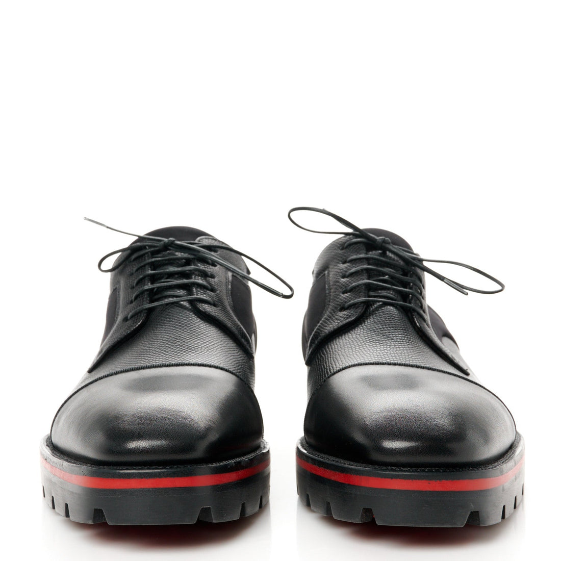 Smooth Textured Calfskin Neoprene Mika Sky Mens Flats 40 Black