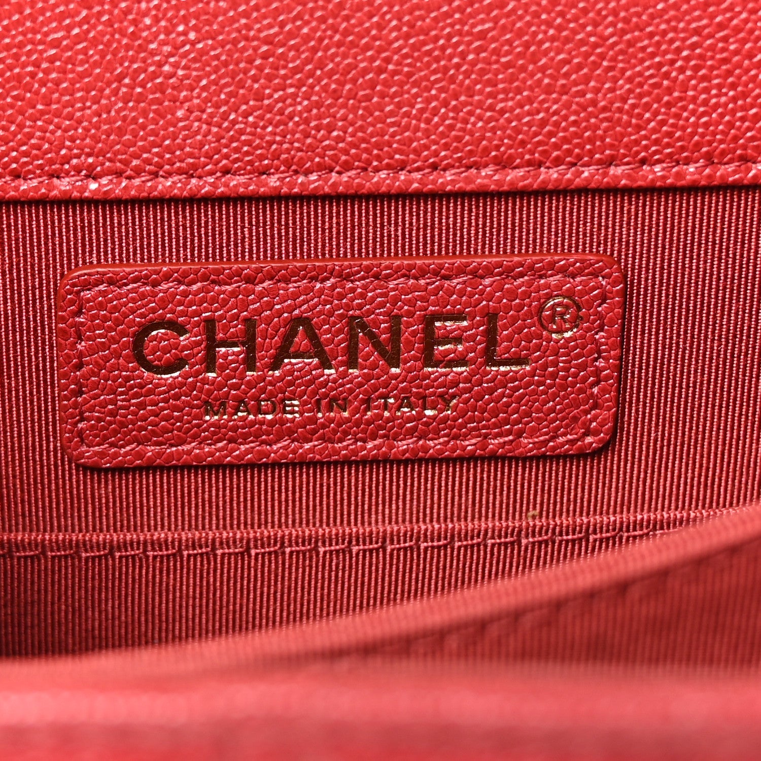 Caviar Quilted North South Boy Flap Red