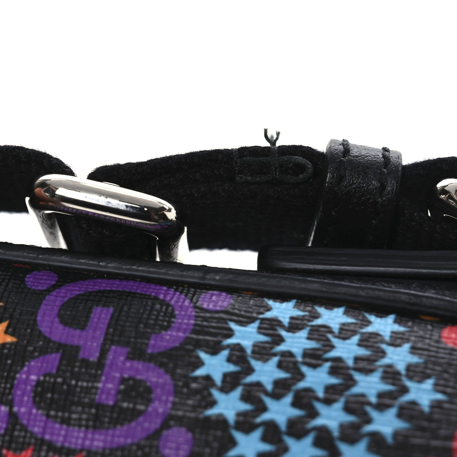 GG Supreme Monogram Psychedelic Messenger Bag Black