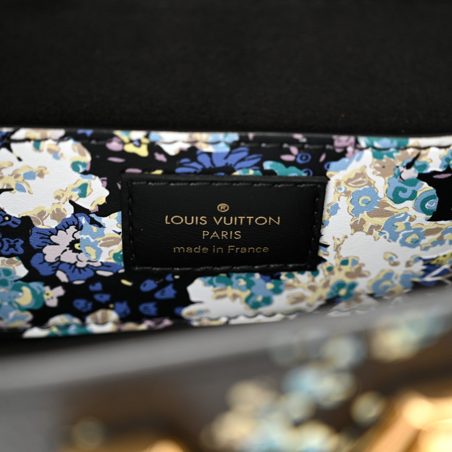 Printed Calfskin Flower Twist Shoulder Bag PM