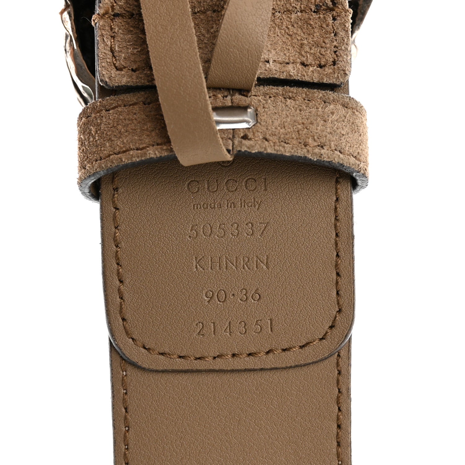 GG Supreme Monogram Suede Dionysus 40mm Belt 90 36 Beige Taupe