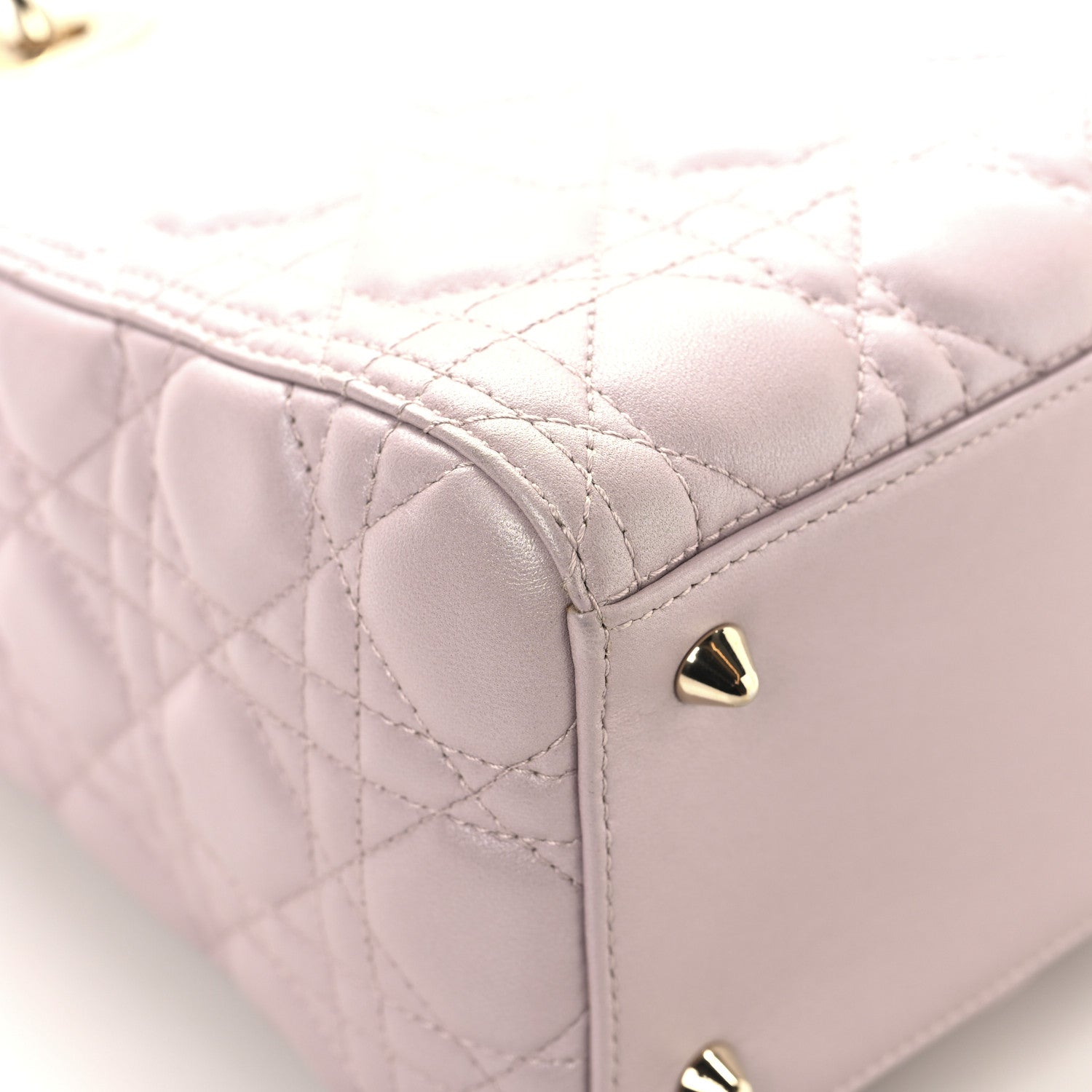 Pearly Lambskin Cannage Medium Lady Dior Lotus