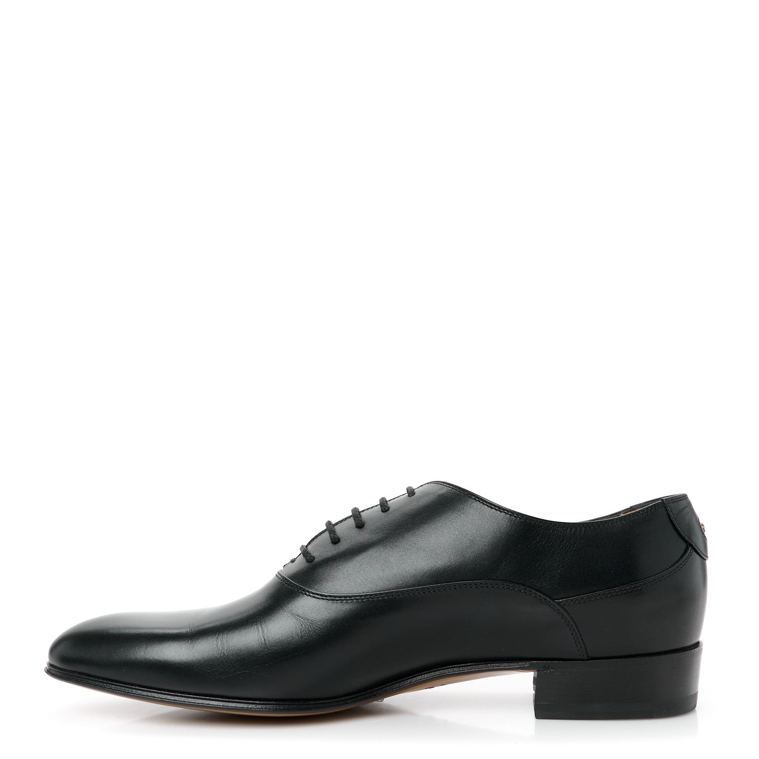 New Waxed Calfskin Mens Oxfords 8.5 Black