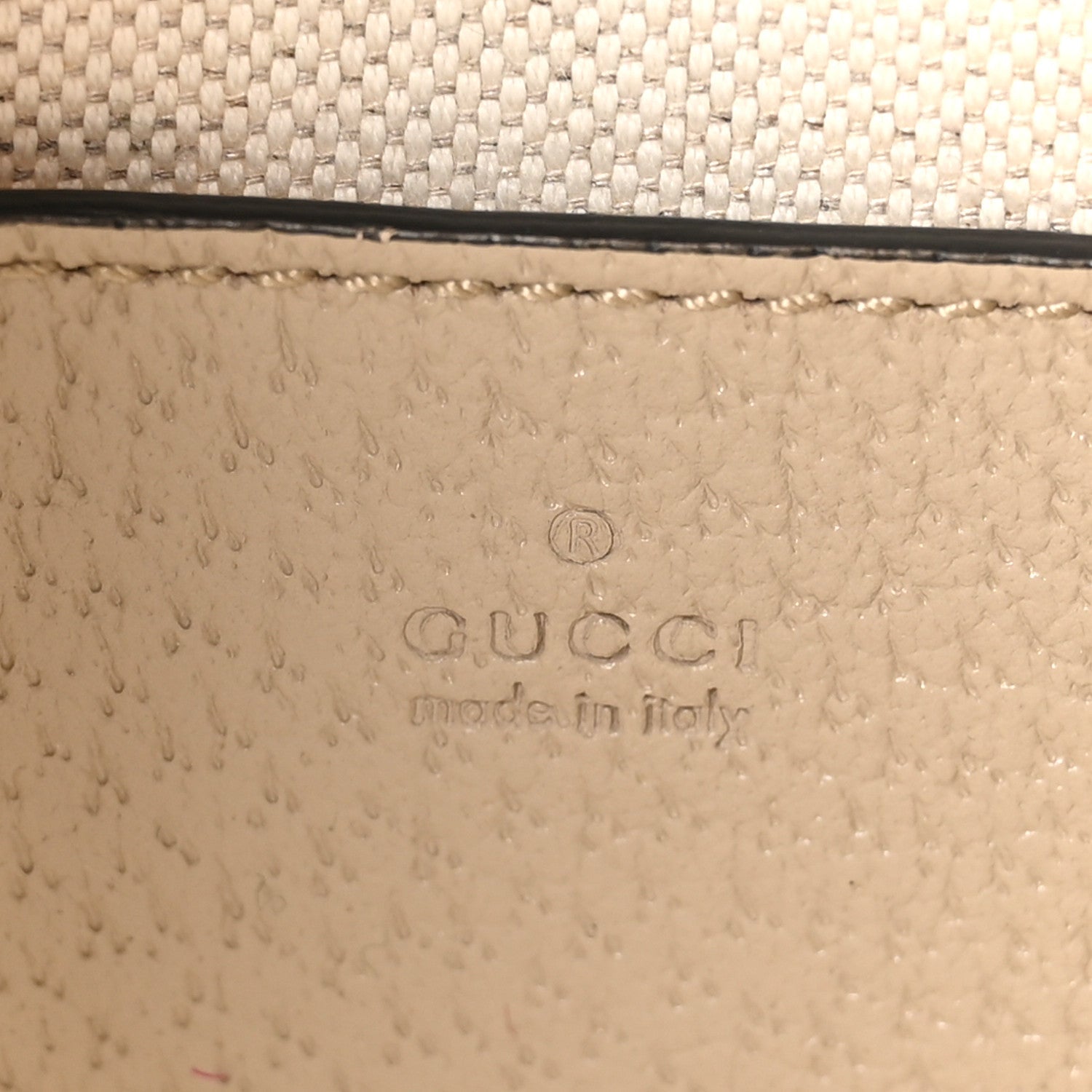 GG Supreme Monogram Textured Dollar Calfskin Mini Jackie 1961 Hobo Beige Mystic White Oatmeal