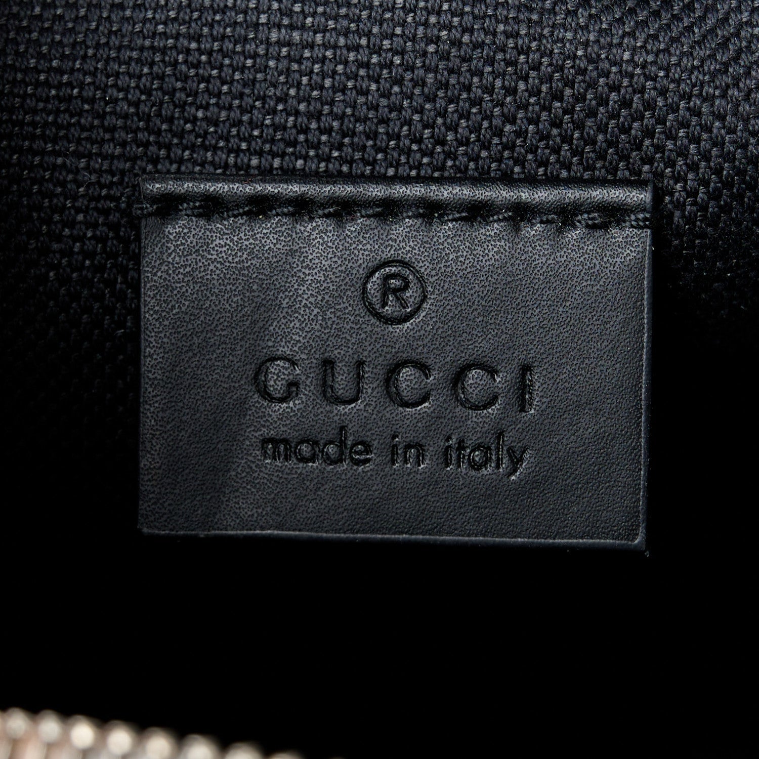 GG Supreme Monogram Appia Calfskin Web Small Camera Messenger Bag Black Grey