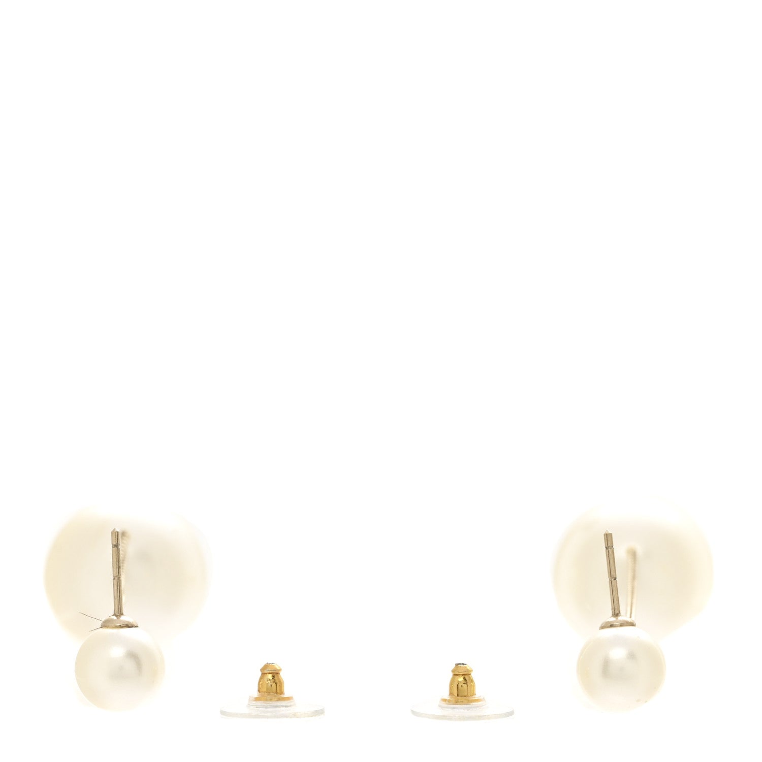 Pearl CC Drop Earrings Gold