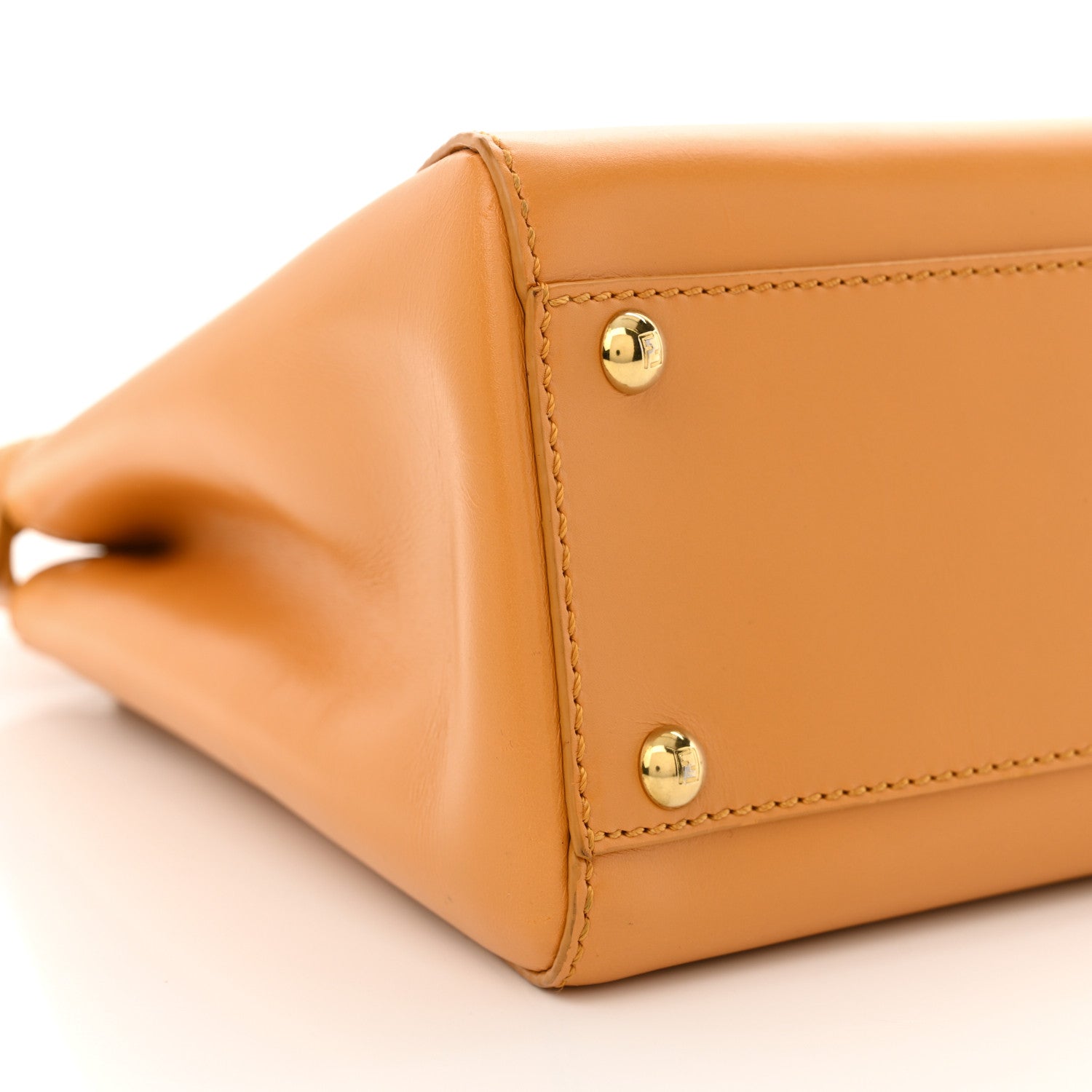 Vitello Morgan Beaded Medium Peekaboo Iconic Satchel Oro Soft