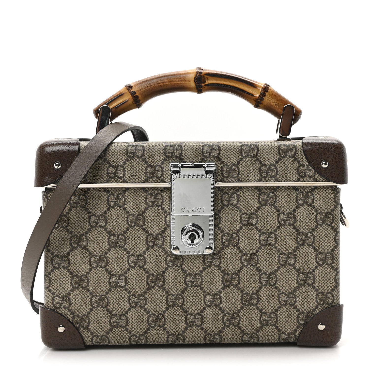 GG Supreme Monogram Globe-Trotter Beauty Case Brown