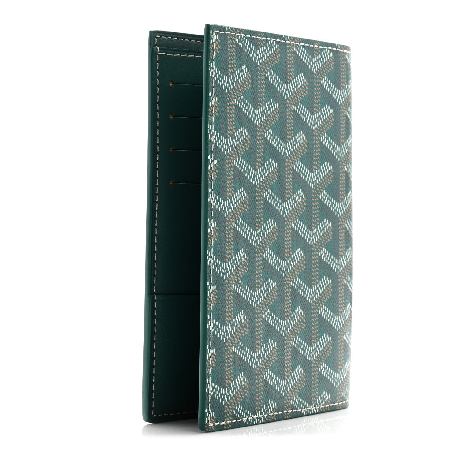 Goyardine Passport Wallet Green
