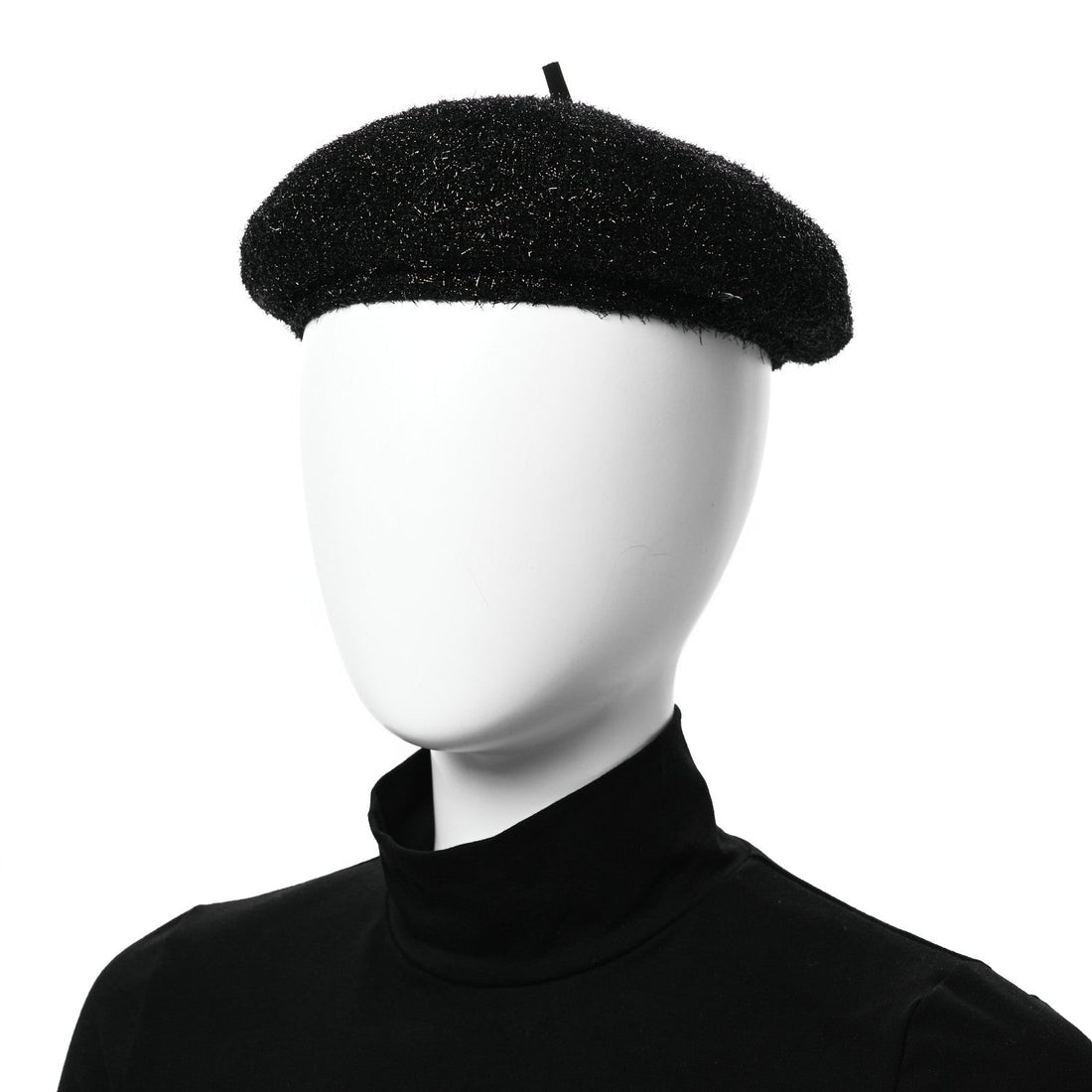 Cotton Metallic CC Beret M Black
