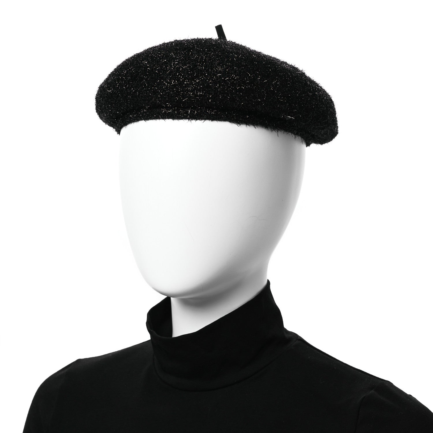 Cotton Metallic CC Beret M Black