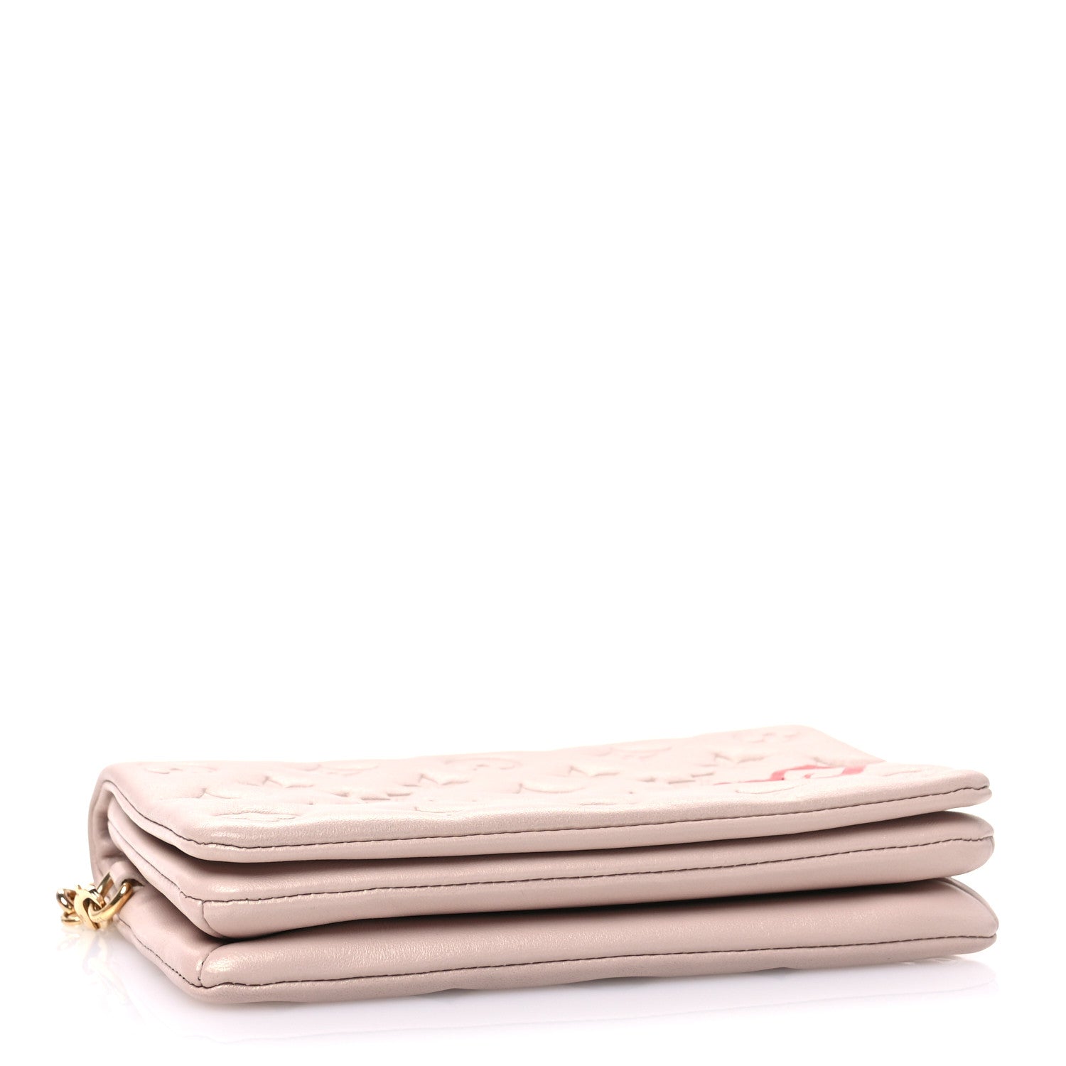 Lambskin Embossed Monogram Fall in Love Pochette Coussin Light Pink