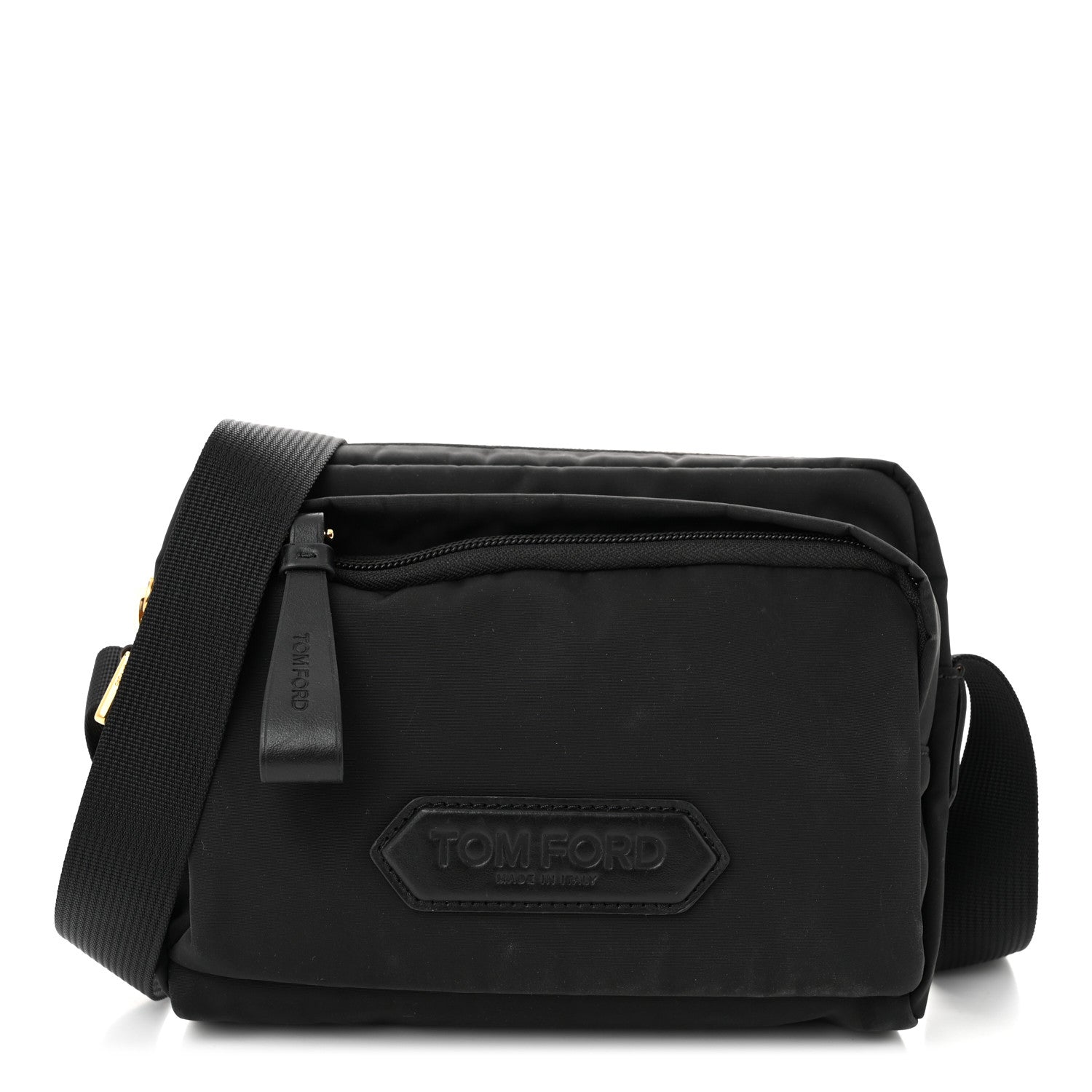 Nylon Logo Messenger Bag Black