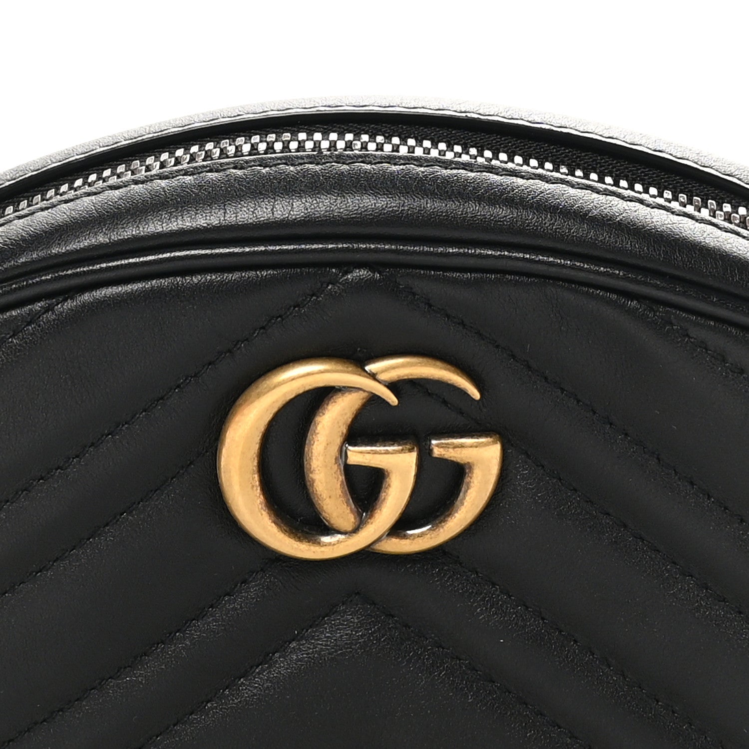Calfskin Matelasse GG Marmont Belt Bag 75 30 Black