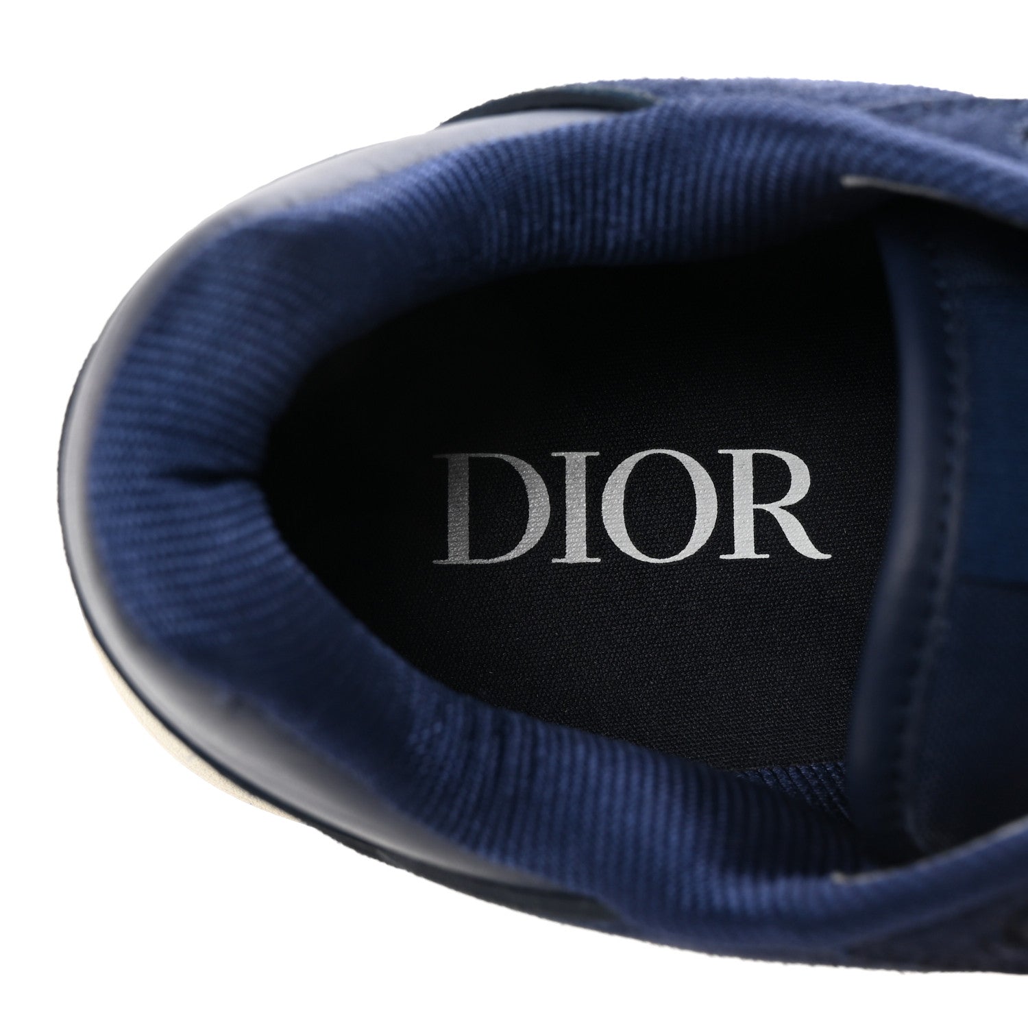 Suede Calfskin Oblique Mens B27 Uptown Low Top Sneaker 43 Navy Blue