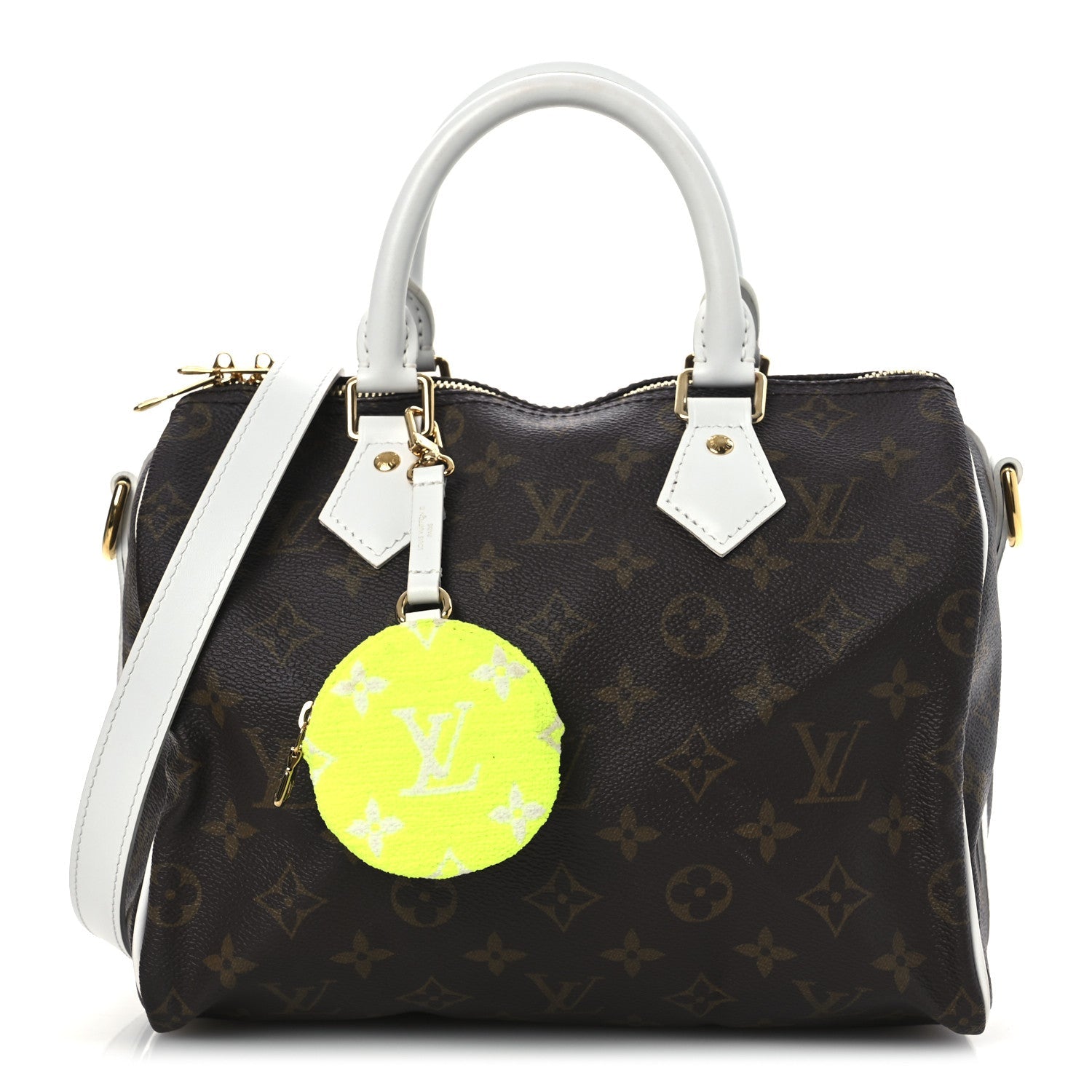 Monogram LV Match Speedy Bandouliere 25 White