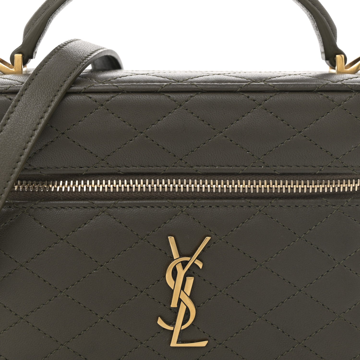 Lambskin Quilted Mini Gaby Vanity Case Light Musk